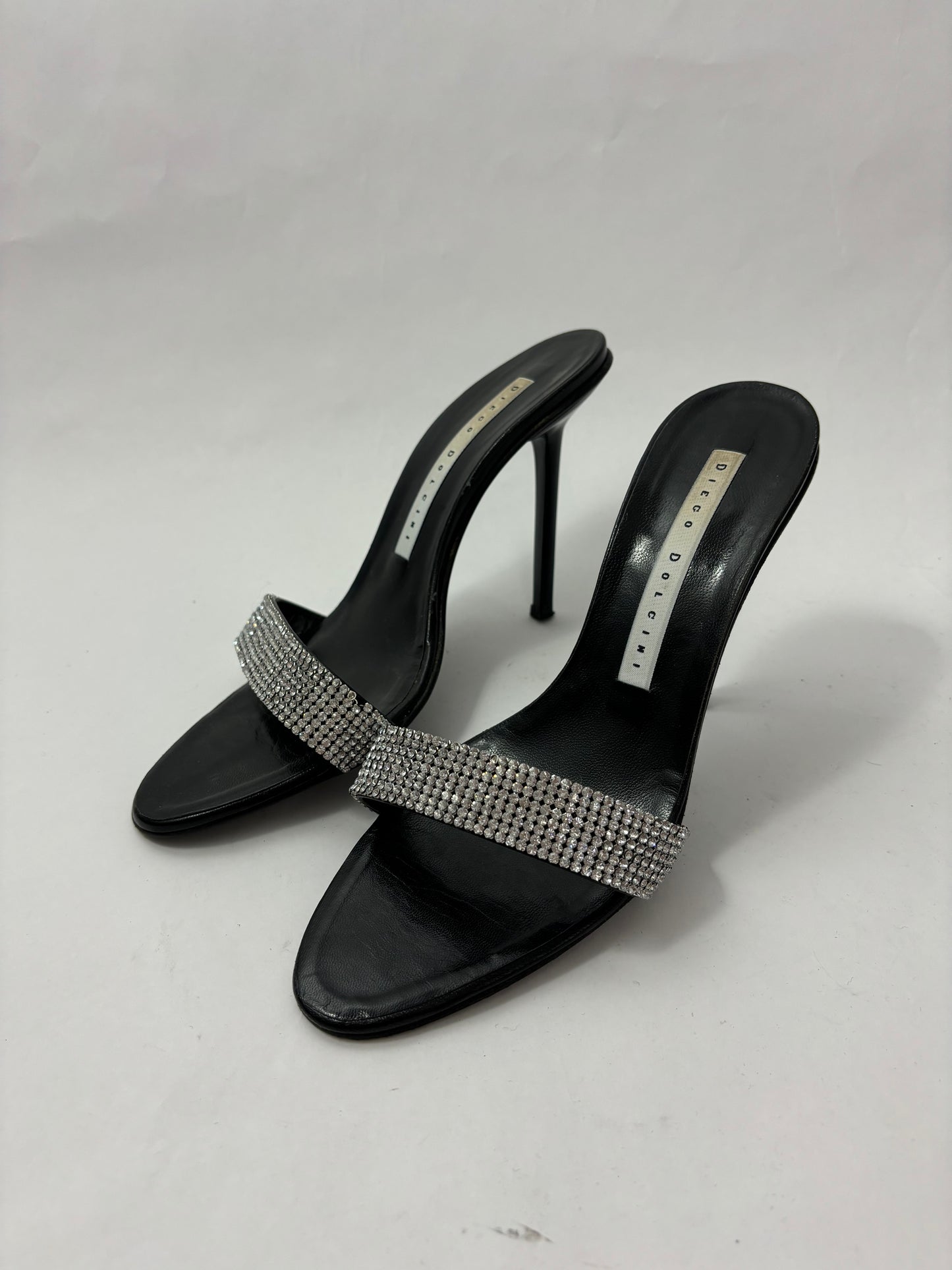 Diego Dolcini Rhinestone Sandals 37.5