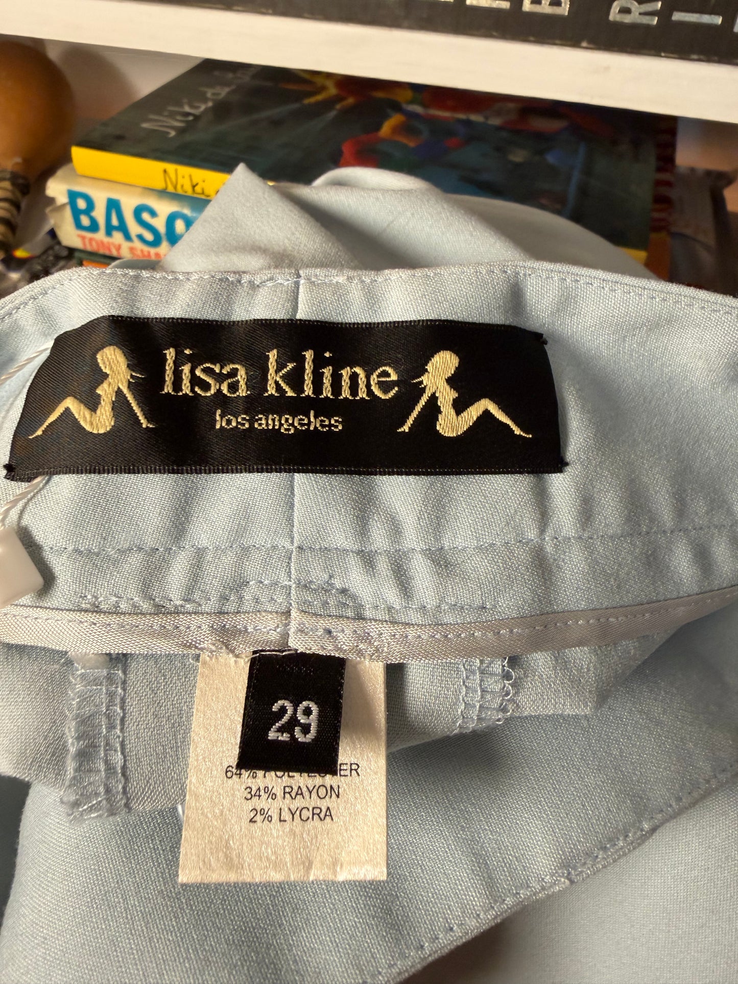 Lisa Kline Los Angeles Pale Blue Flare Trousers