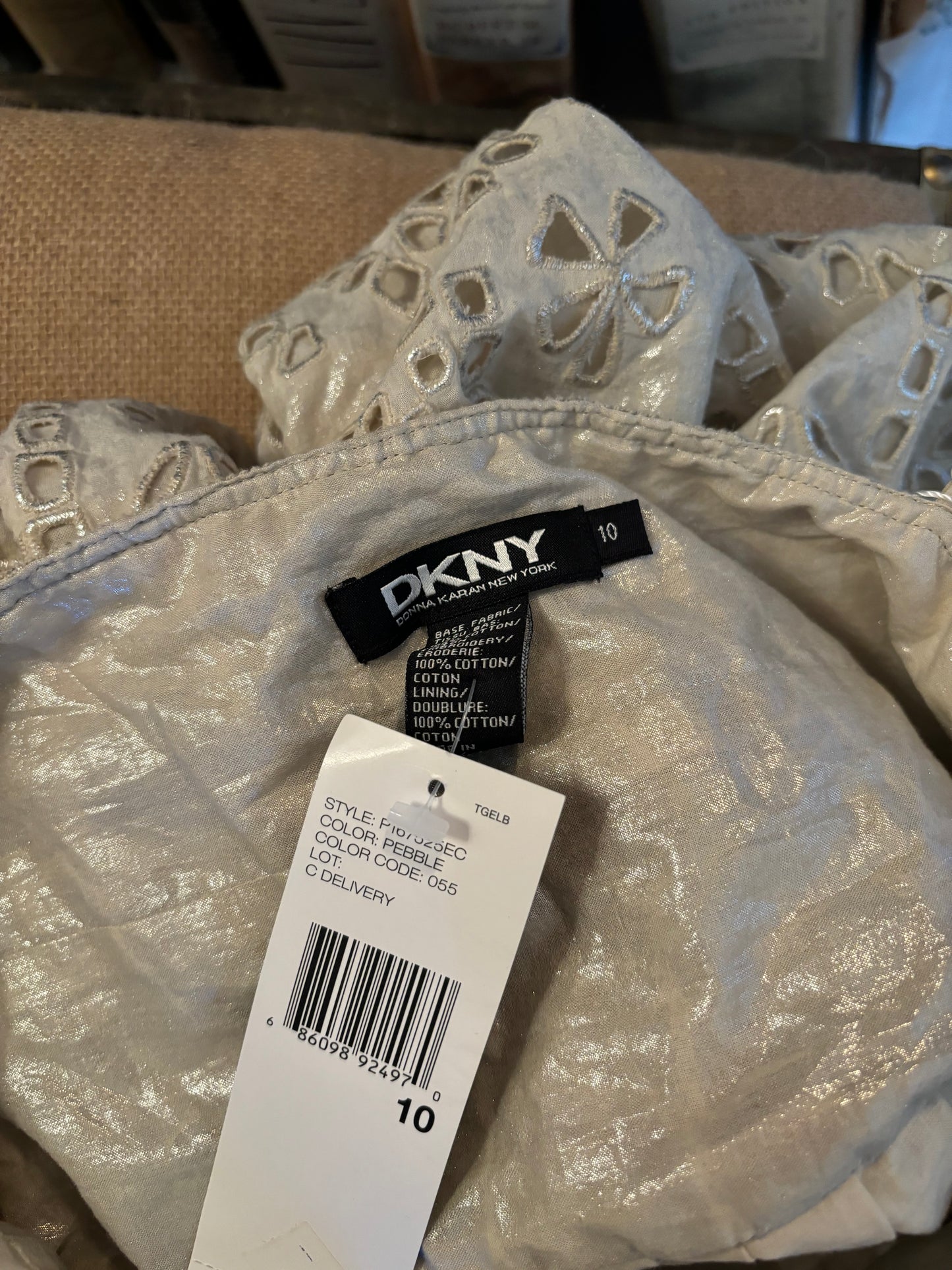 DKNY embroidered dress