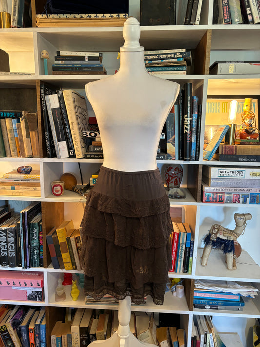 Lace tiered skirt