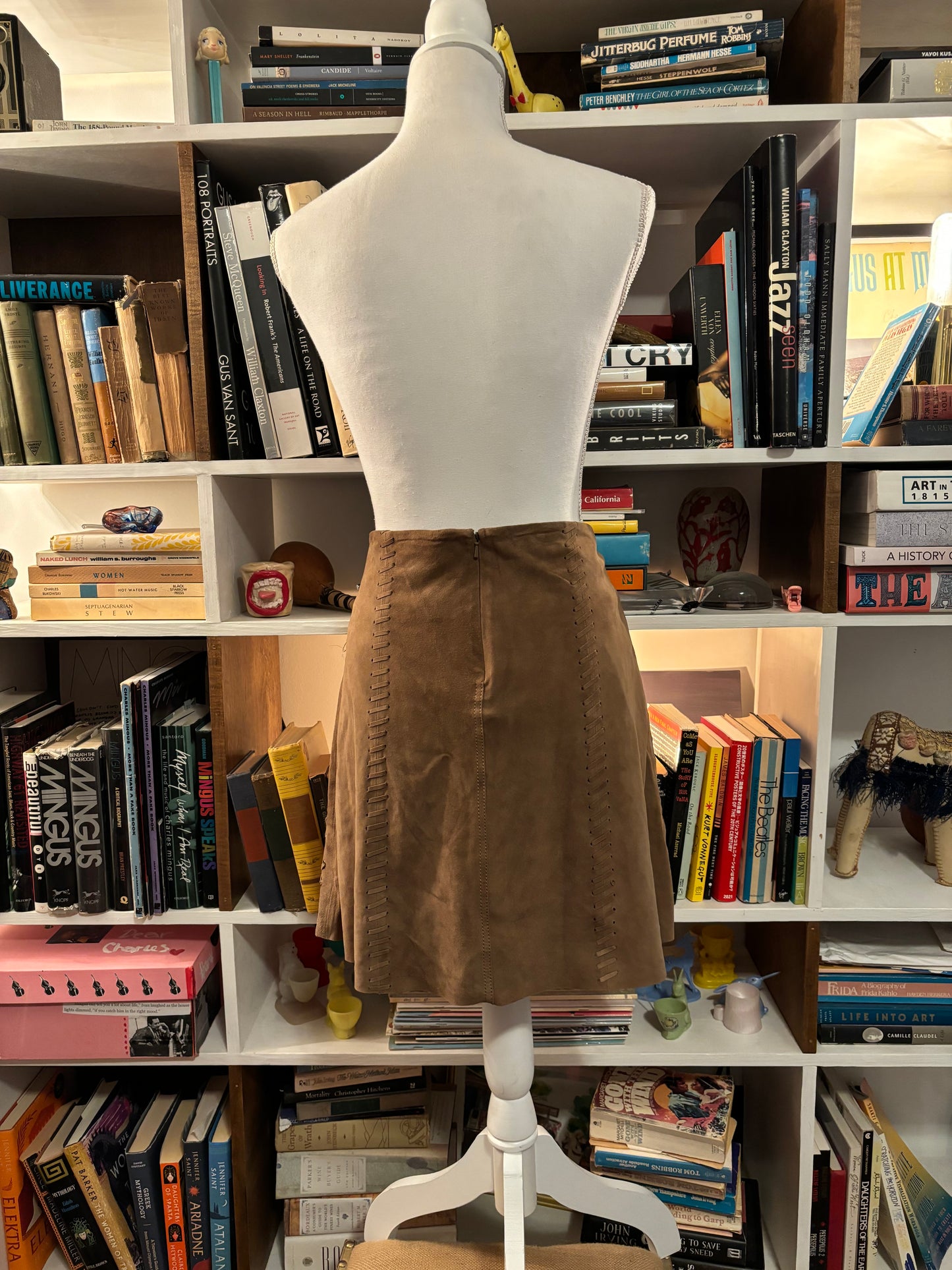 Calypso Suede Fringe Skirt