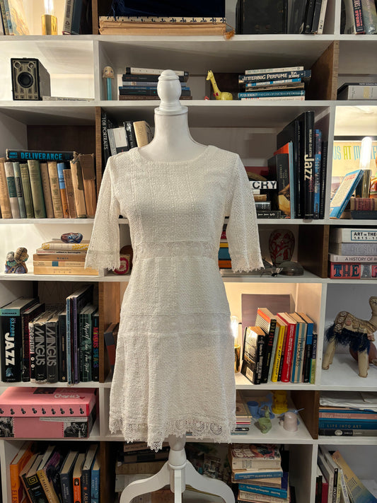 Linen Crochet Dress