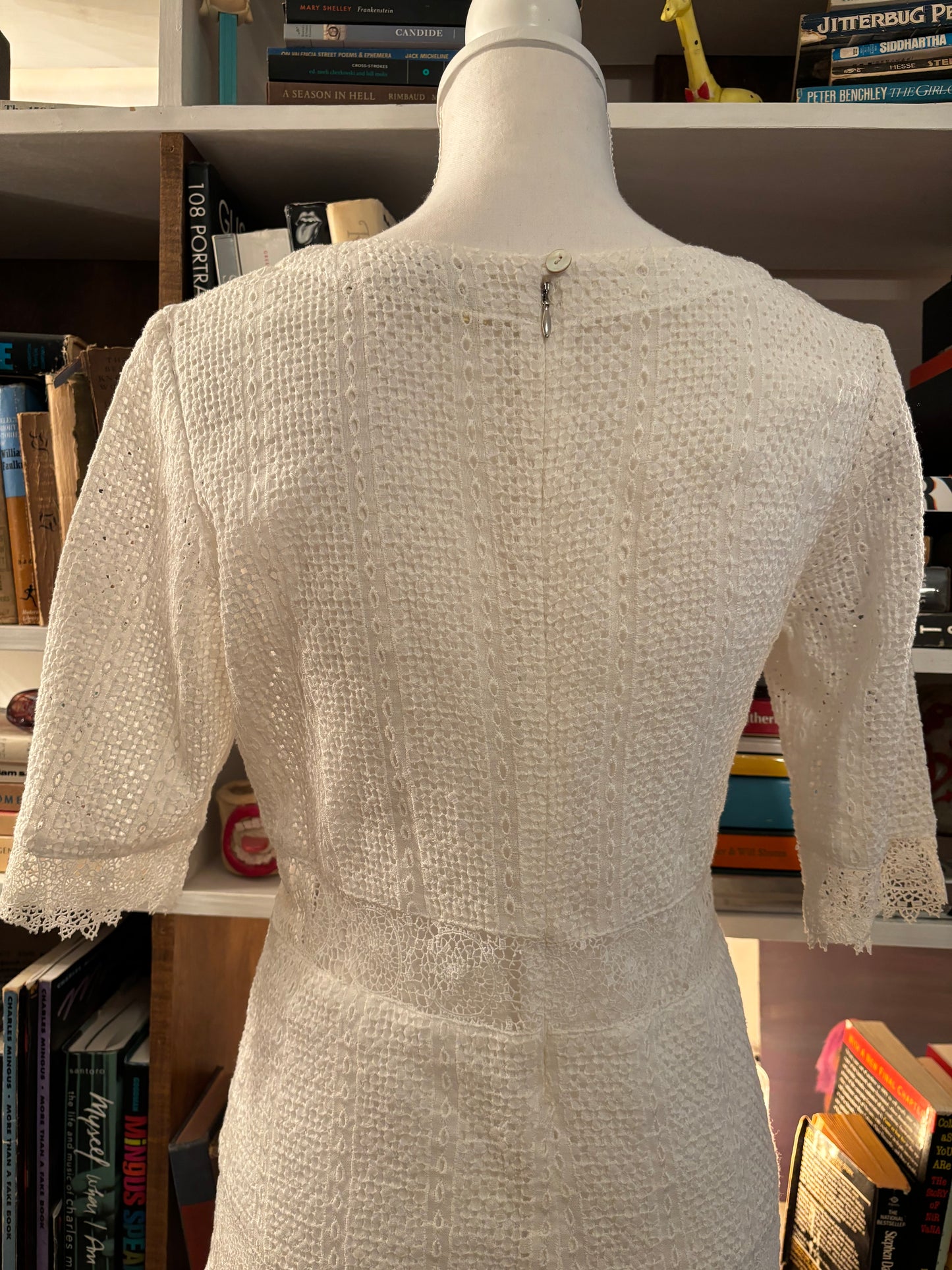 Linen Crochet Dress