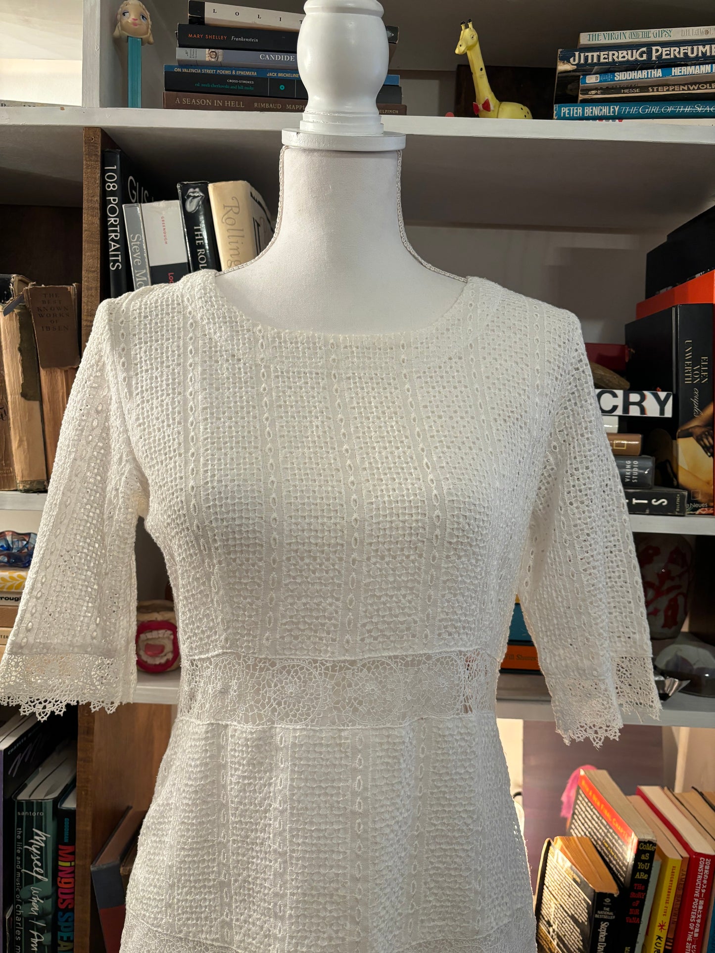 Linen Crochet Dress