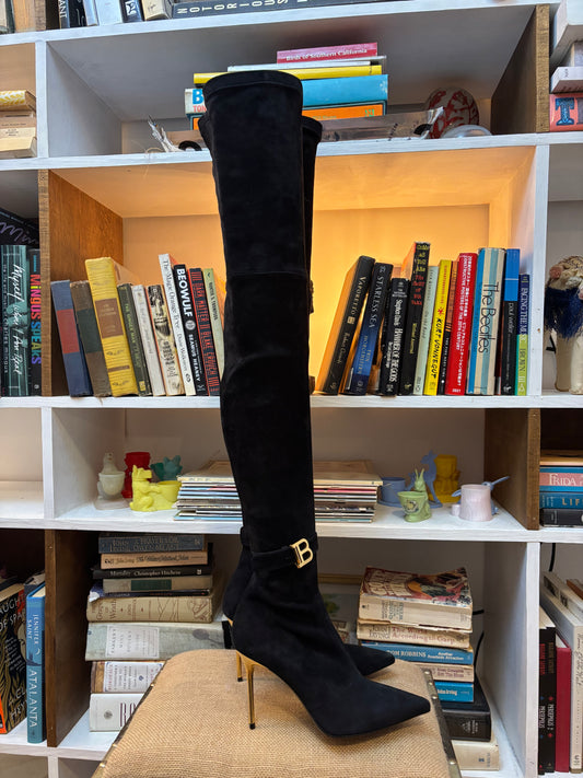 Balmain Raven Over The Knee Boot 36