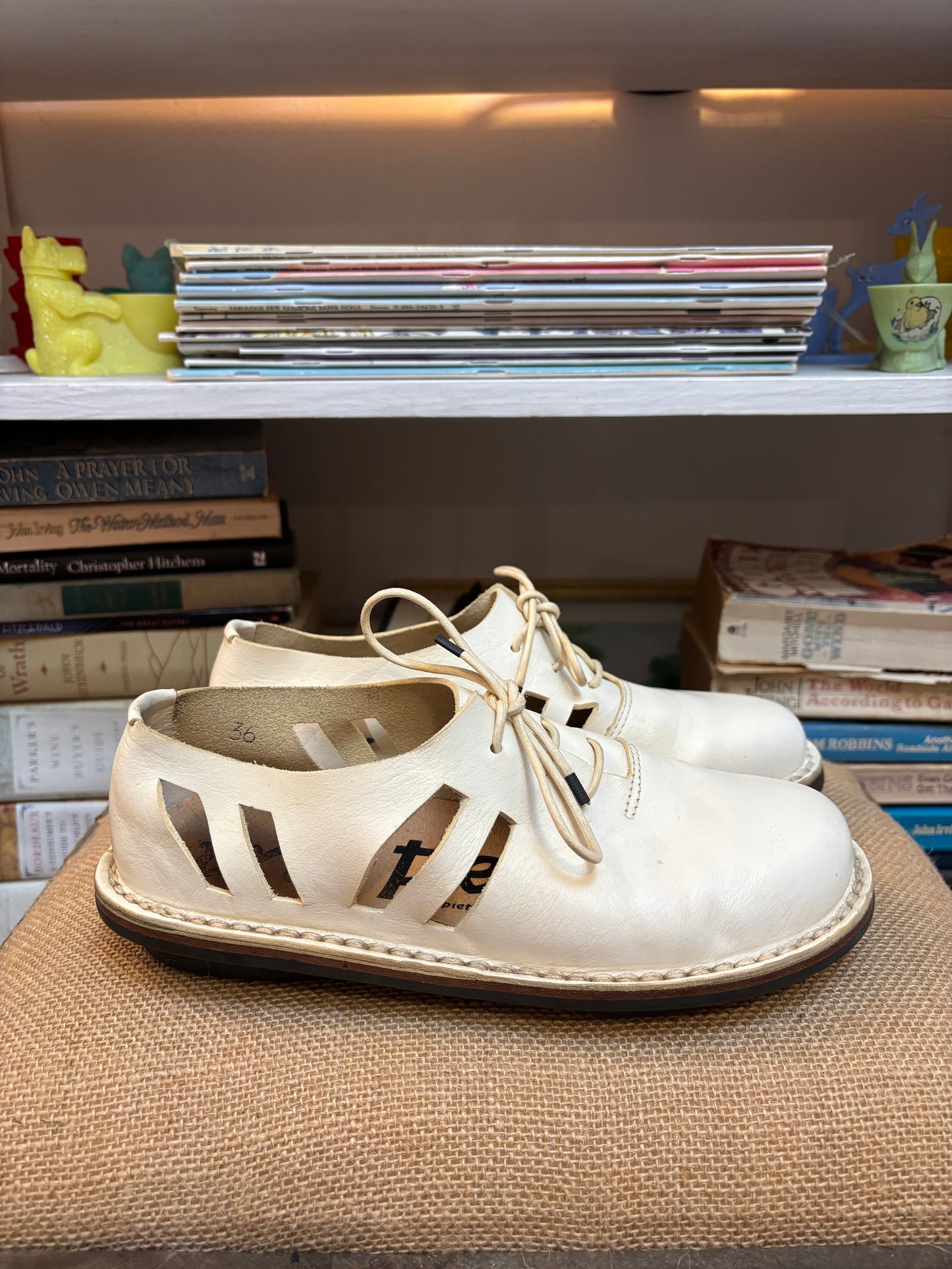 Trippen White Cutout Shoes 36