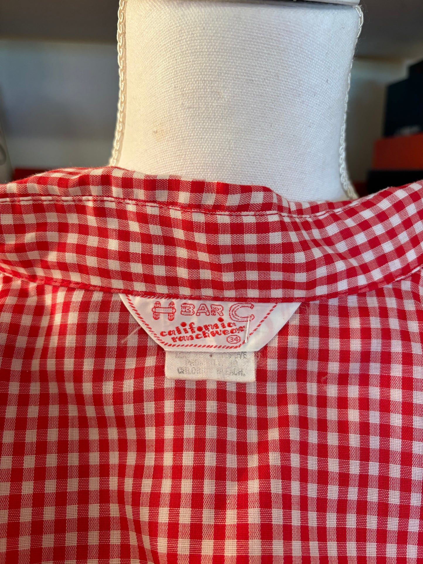 H Bar C 1970's Cowboy Shirt
