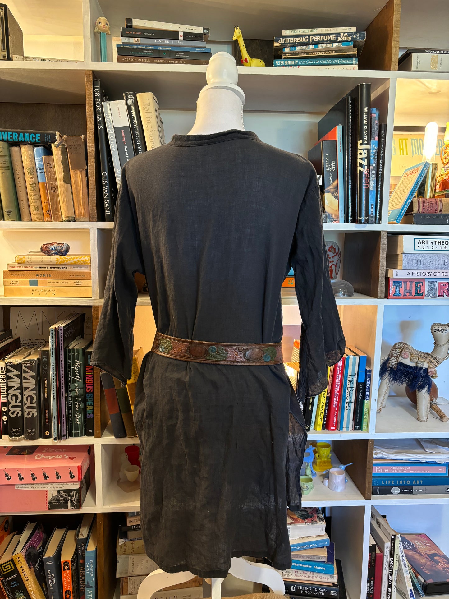 Black Linen Tunic Dress