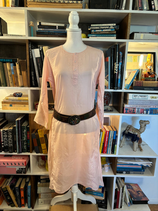 Pink Silk Tunic Dress