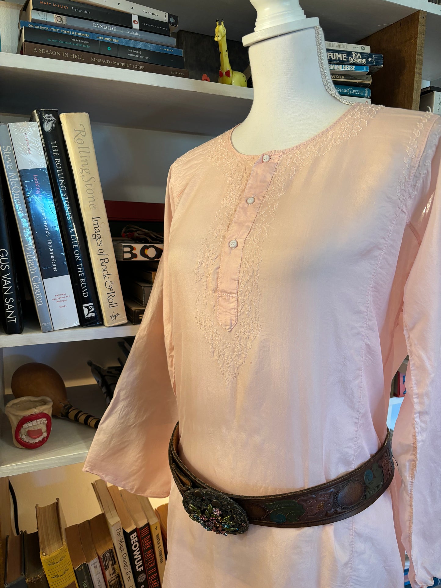 Pink Silk Tunic Dress