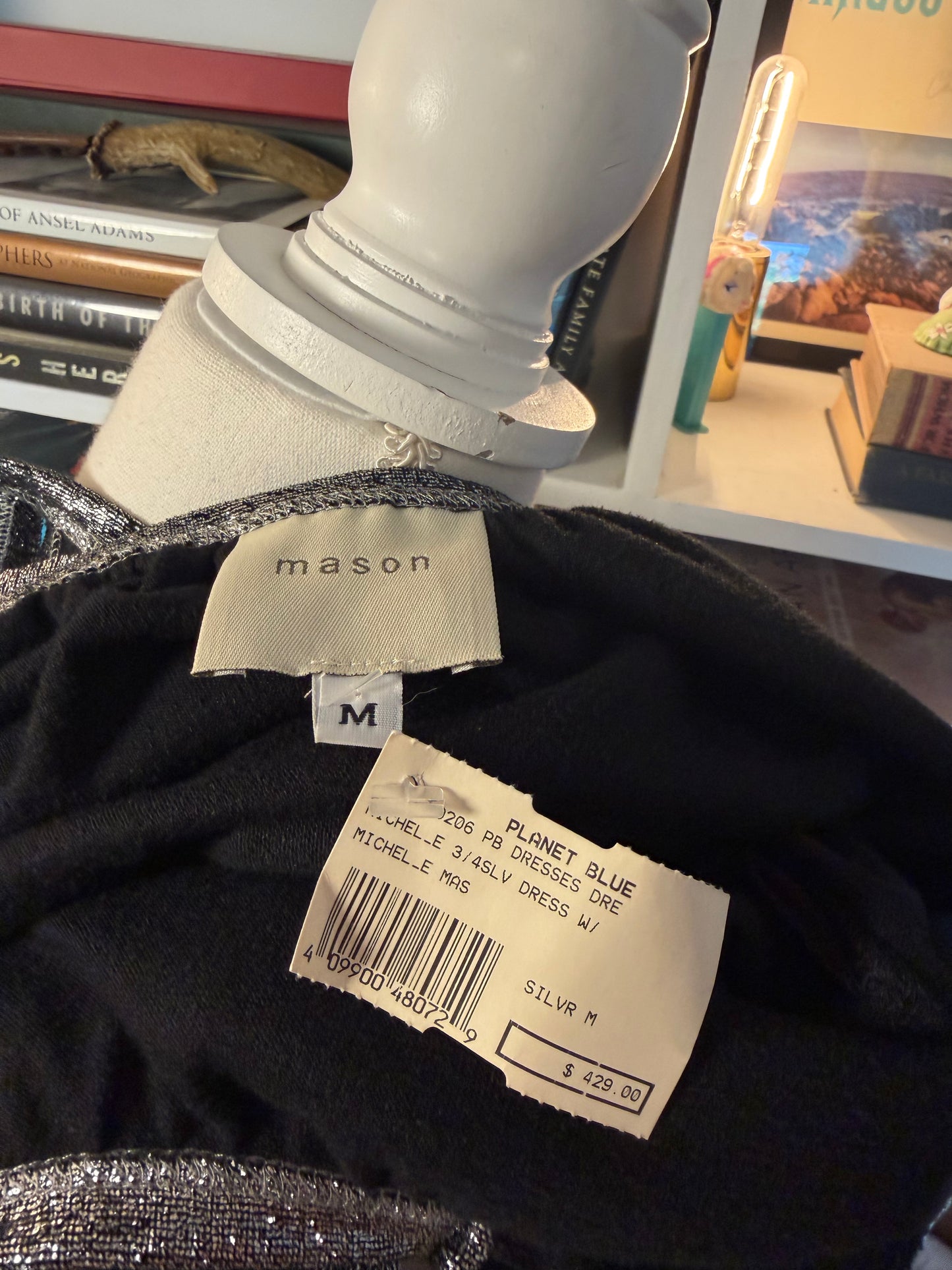 Michelle Mason Silver Mini Dress