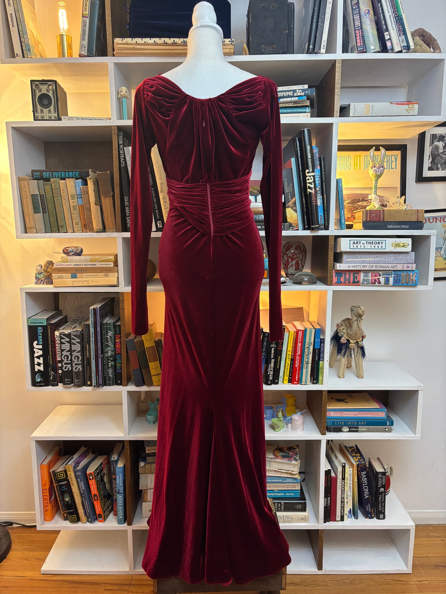 Marc Bouwer Red Velvet Gown