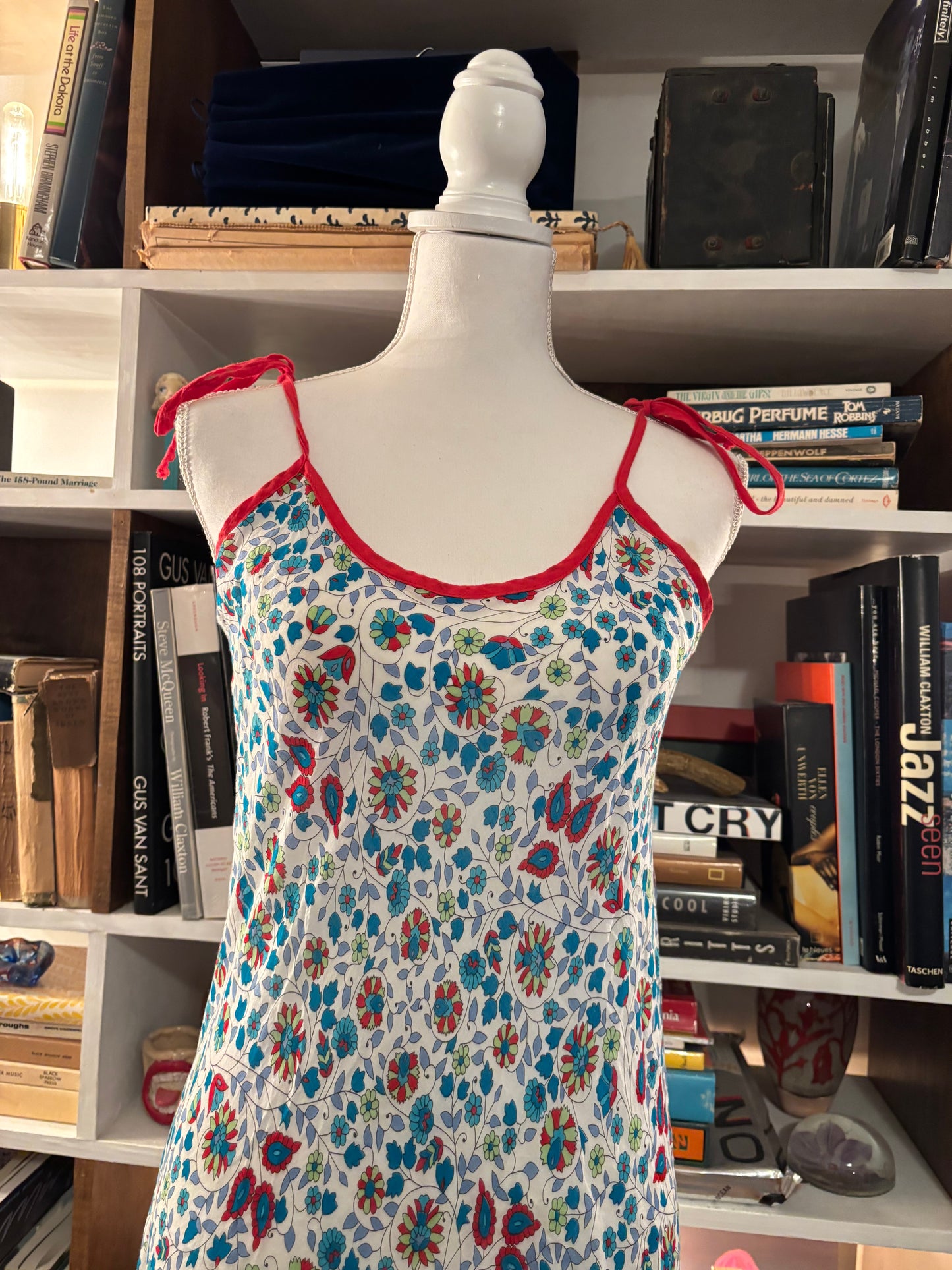 Floral Vintage Tie Dress
