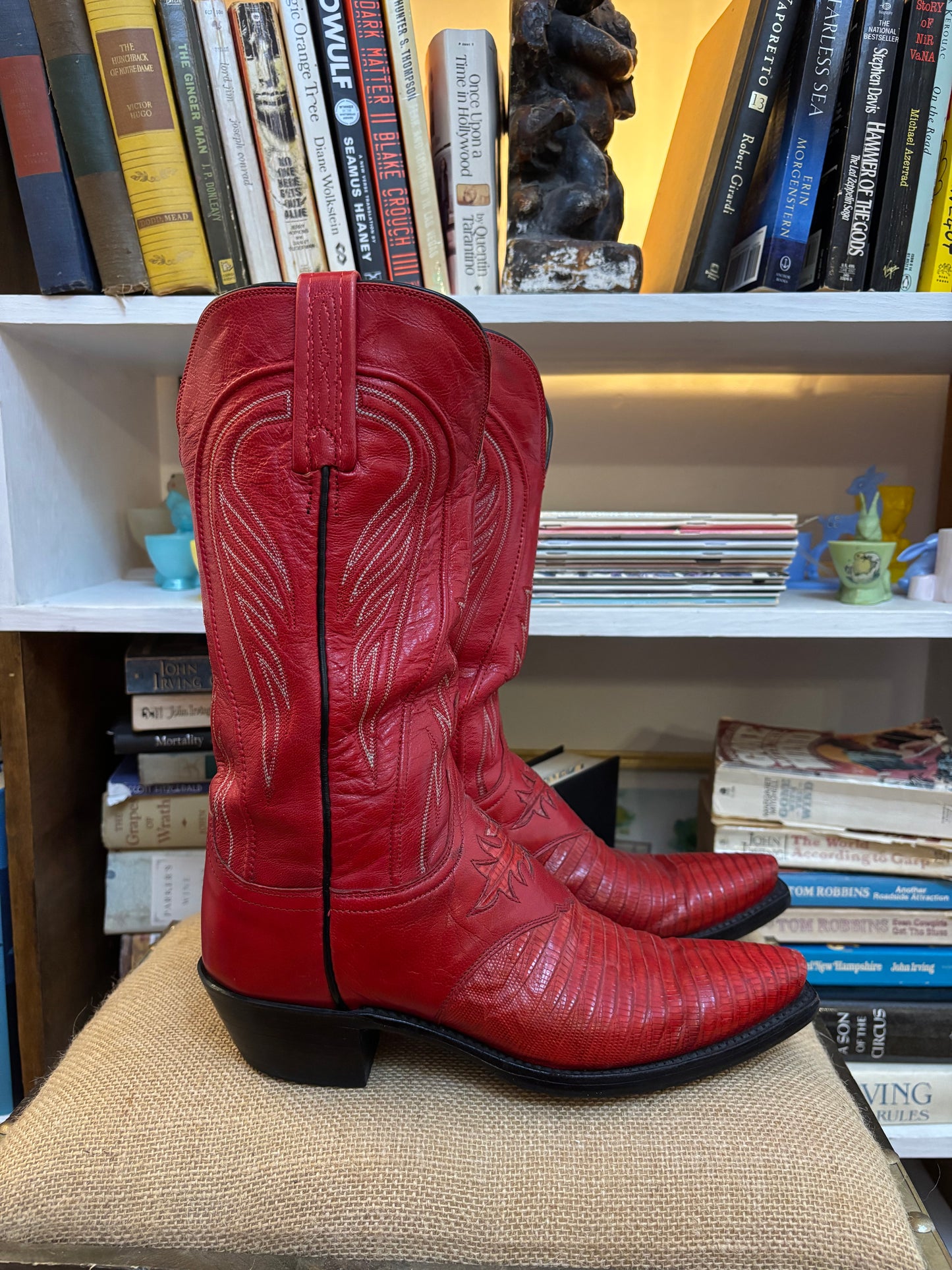 1883 Lucchese Red Cowboy Boots 7.5