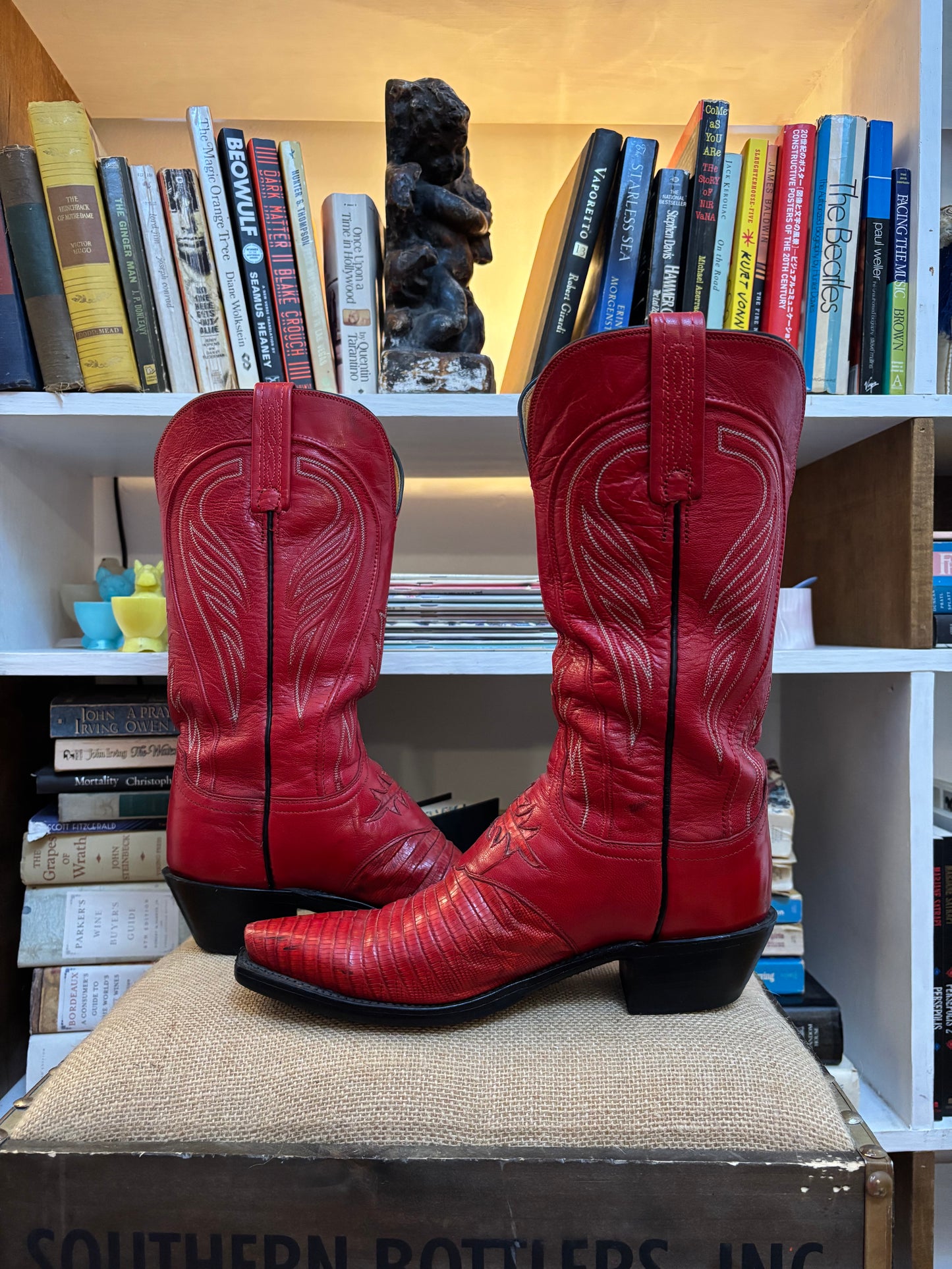 1883 Lucchese Red Cowboy Boots 7.5
