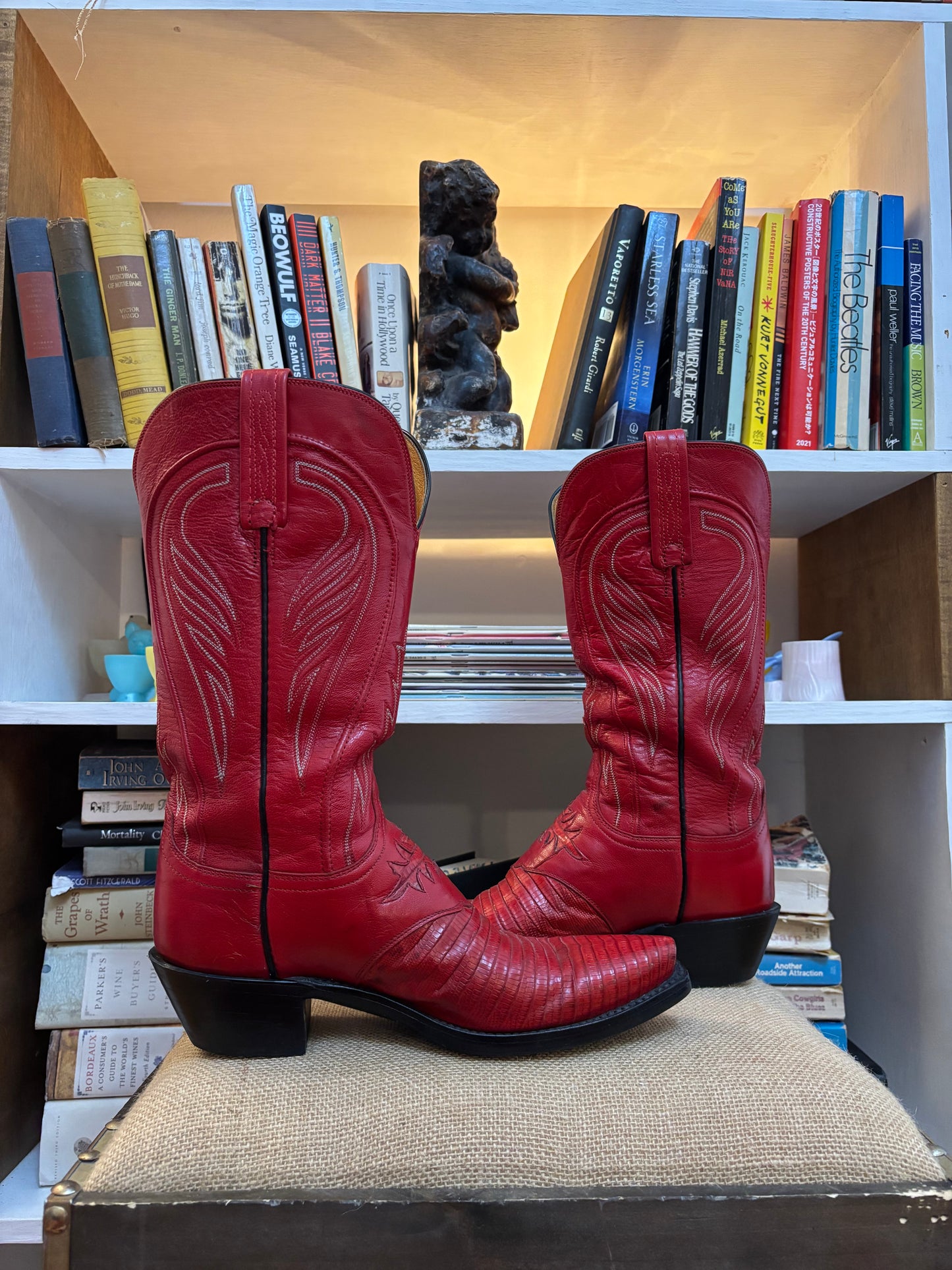 1883 Lucchese Red Cowboy Boots 7.5