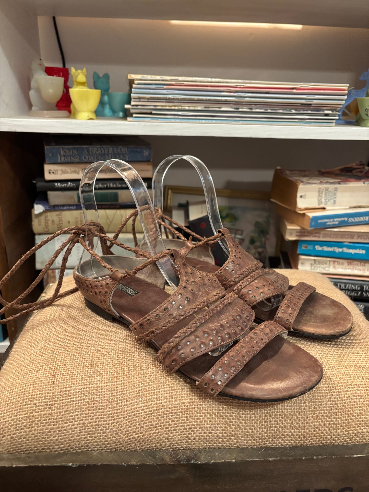 All Saints Leather Gladiator Sandals 38