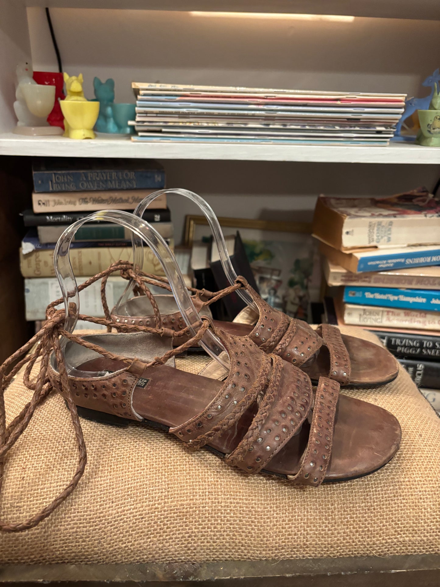 All Saints Leather Gladiator Sandals 38