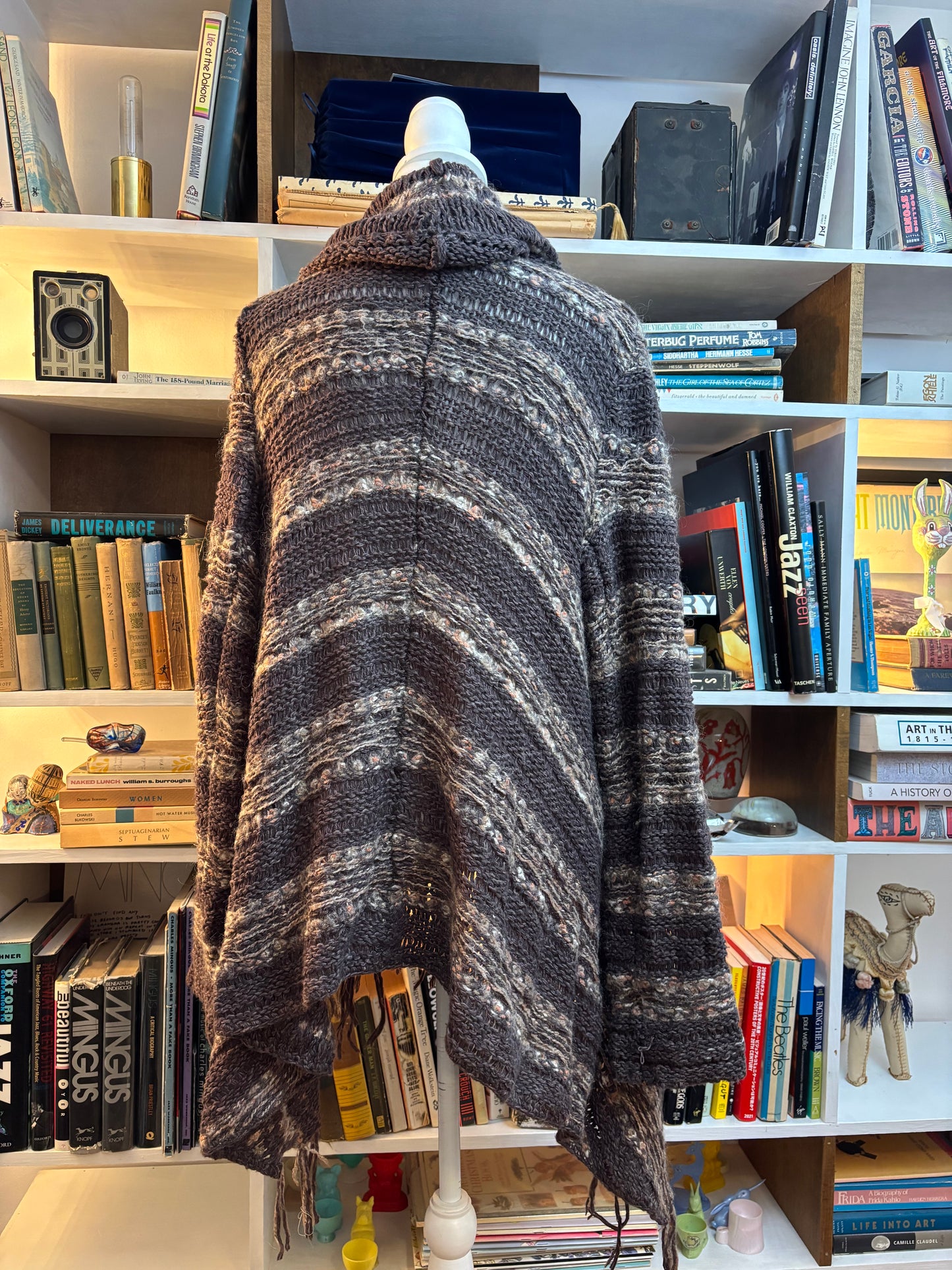 Free People Runaway Love Fringed Trim Wrap Cardigan Sweater