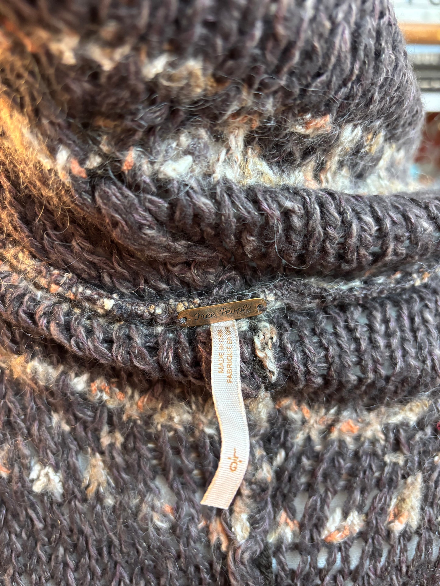 Free People Runaway Love Fringed Trim Wrap Cardigan Sweater