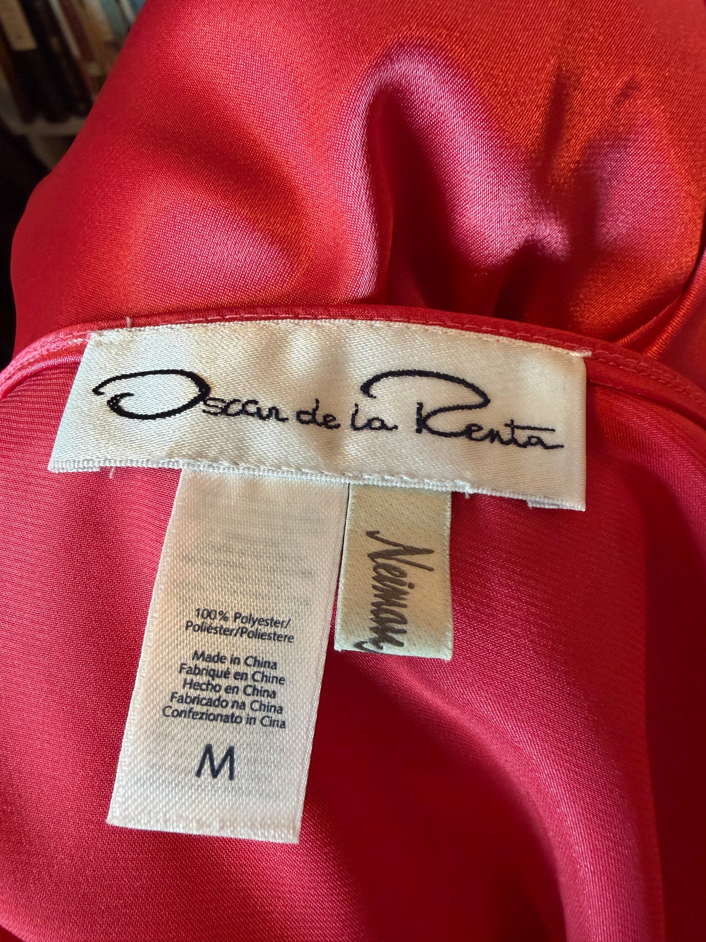 Oscar de la Renta Satin Slip Maxi Dress