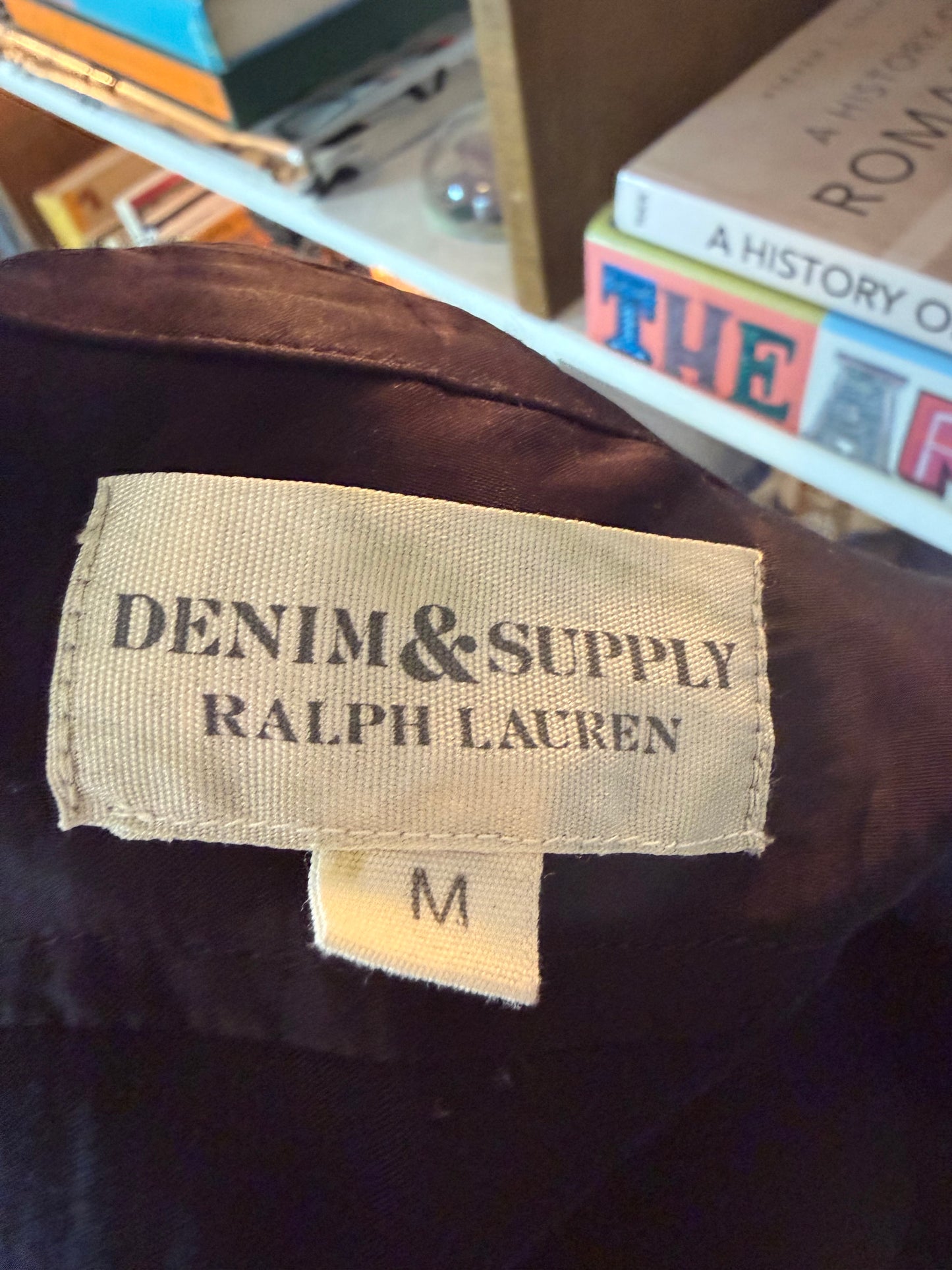 Denim & Supply Ralph Lauren Black Satin Utility Jumpsuit