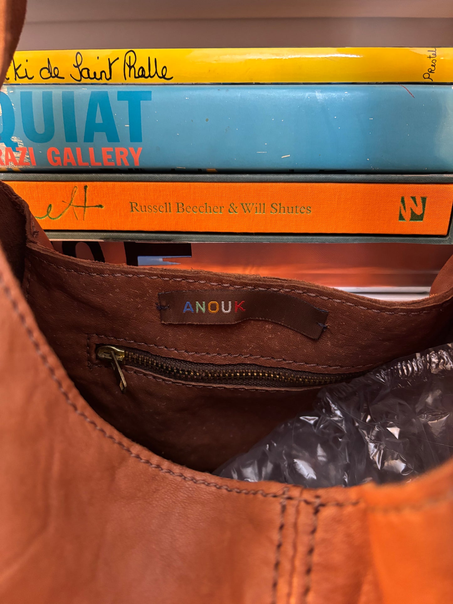 Anouk Leather Mirrored Crossbody Bag