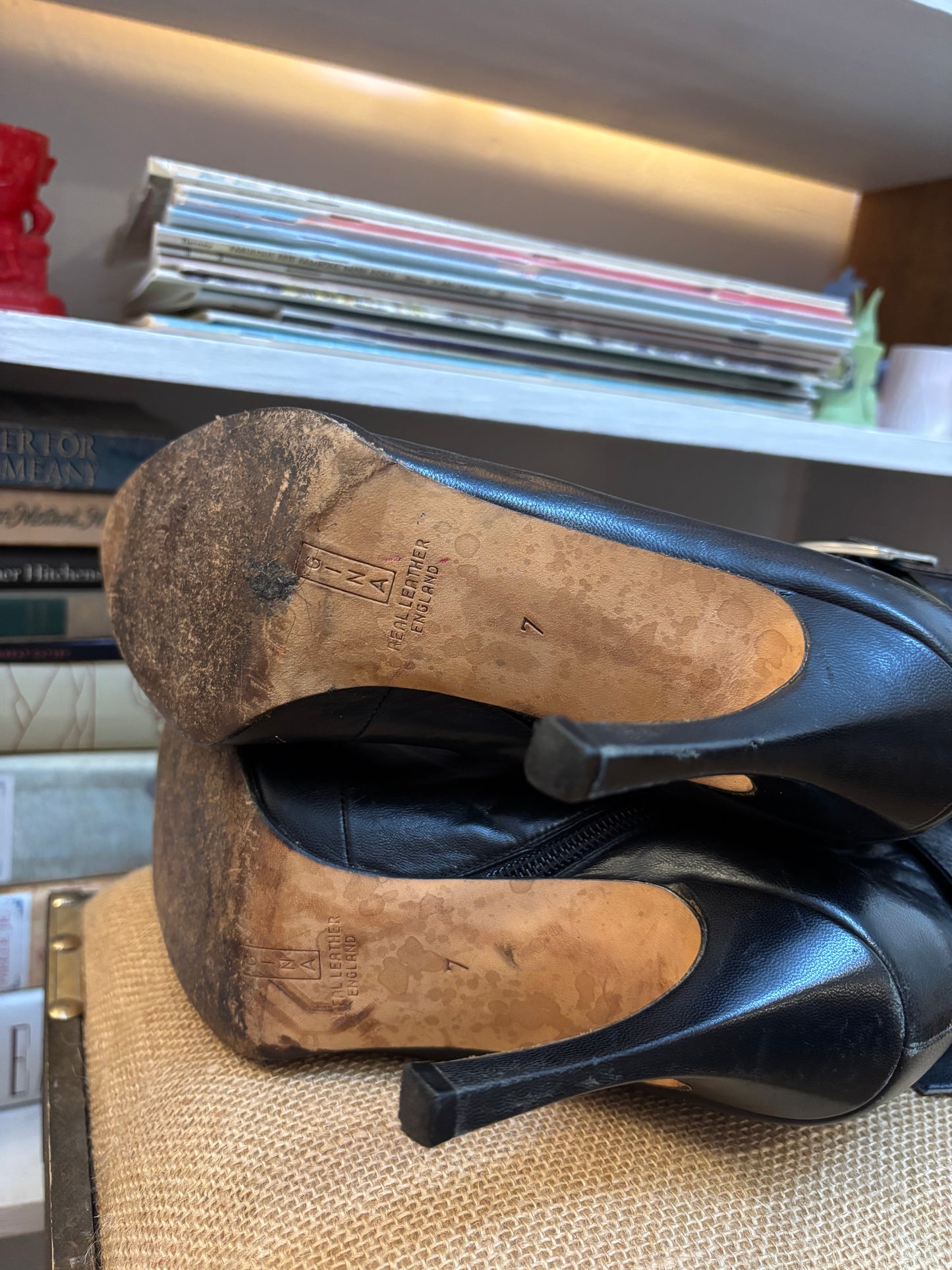 Gina Leather Buckle Boots 9