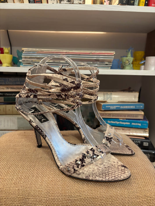 Tracey Ross Snakeskin Heels 38.5