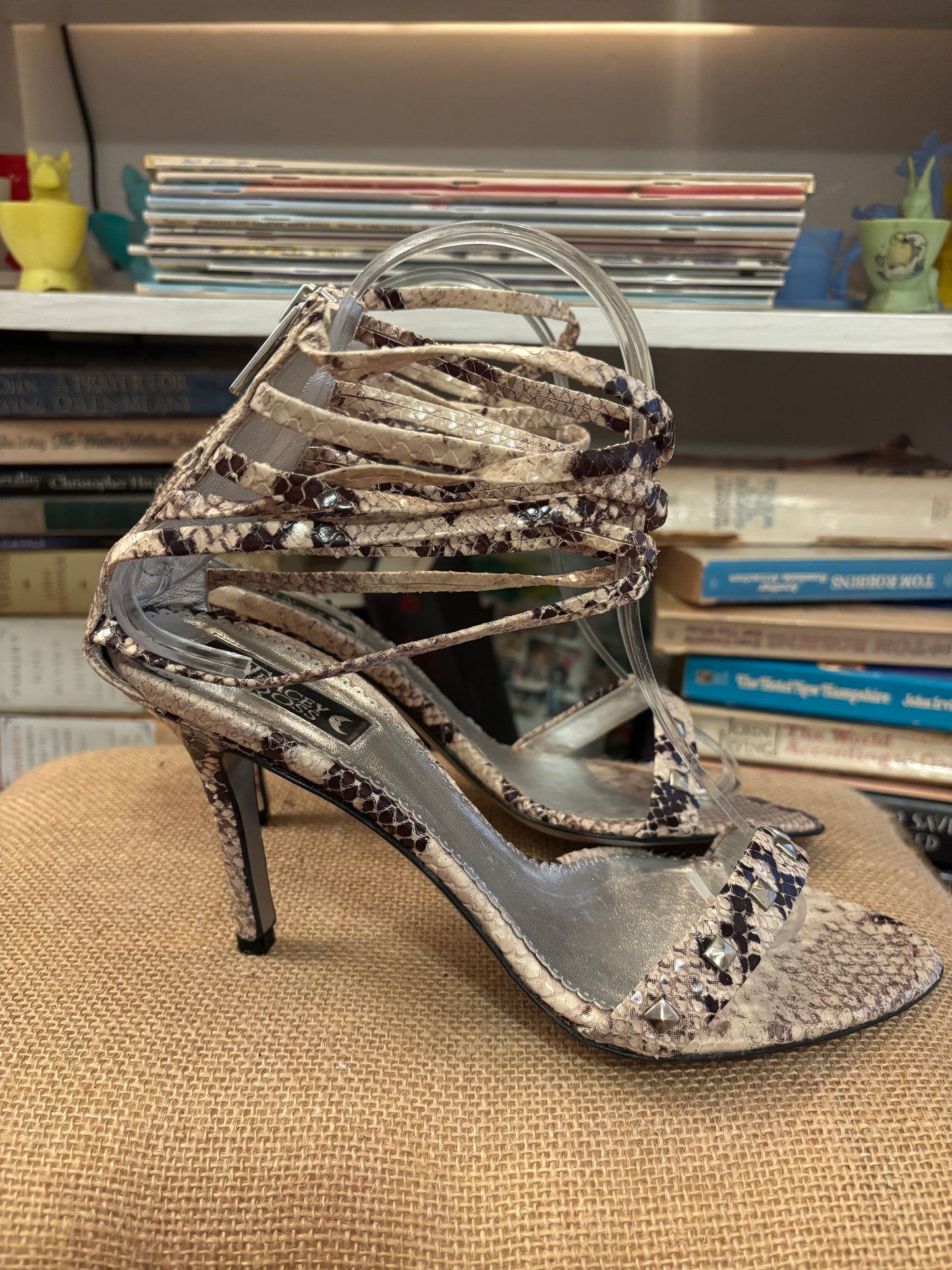 Tracey Ross Snakeskin Heels 38.5