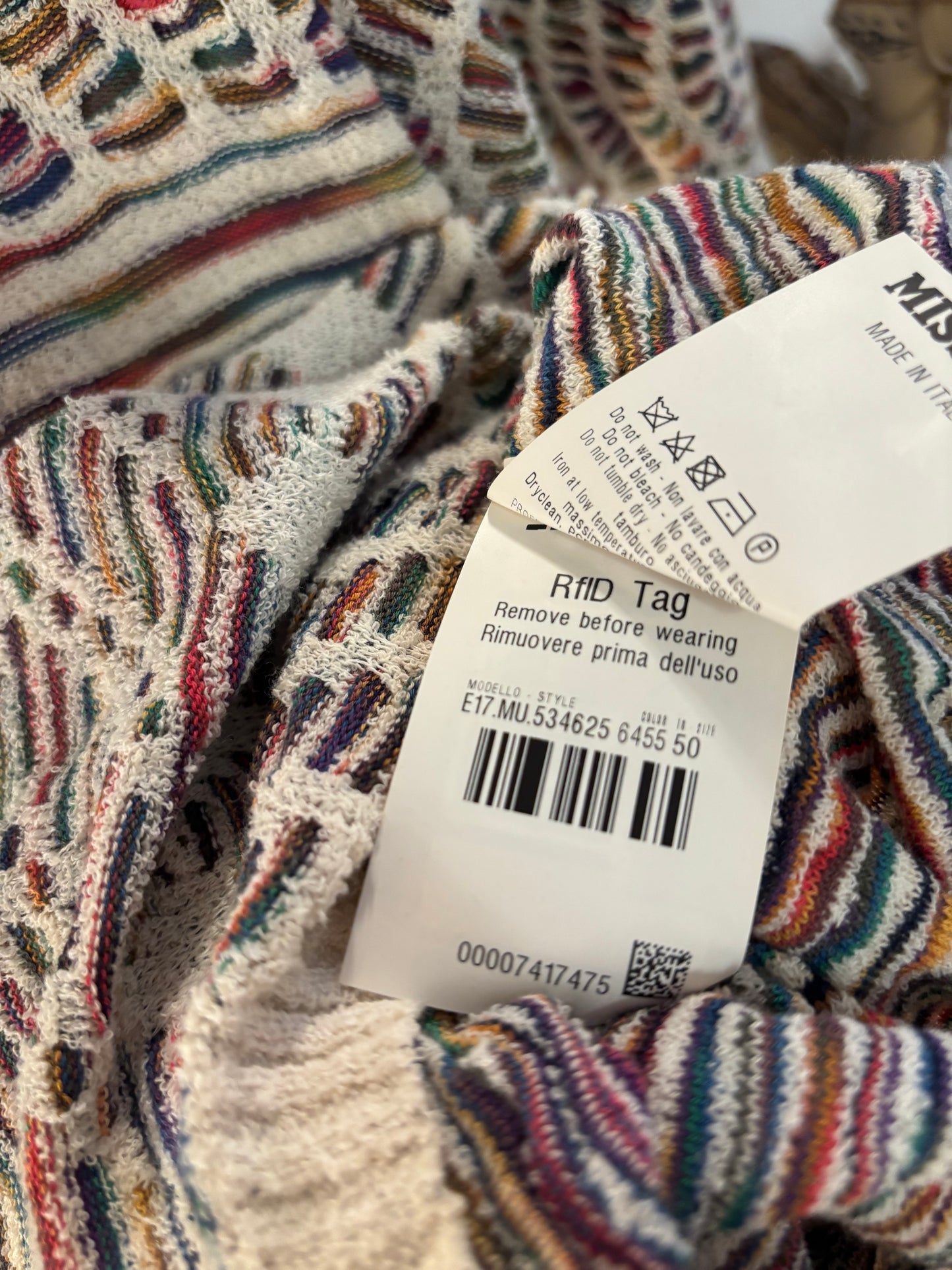 Missoni Crochet Knit Cotton Hoodie