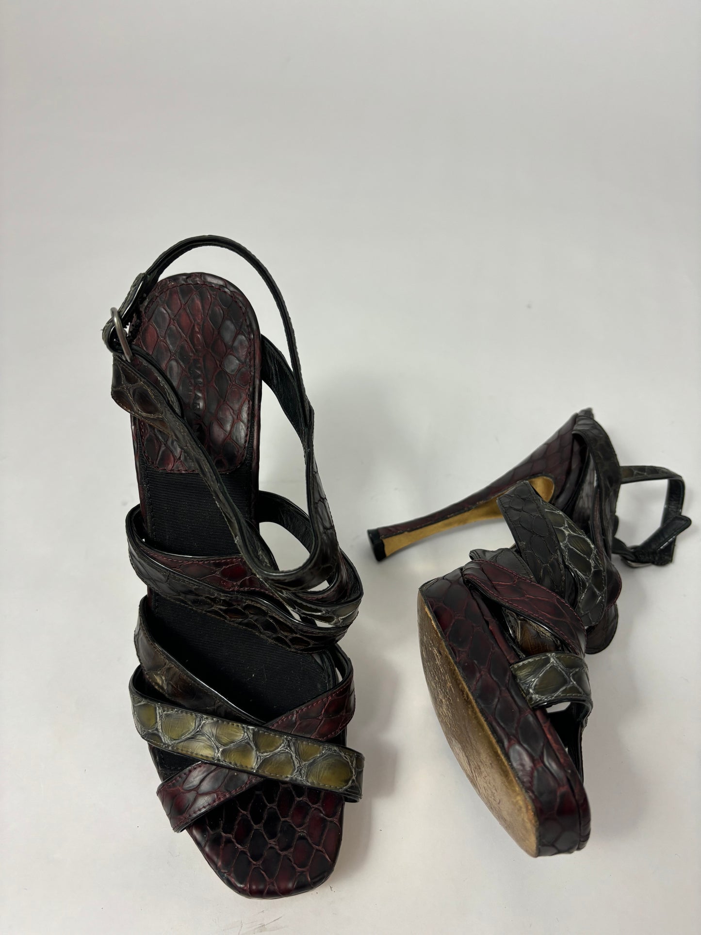 Donna Karan Snakeskin Heels 39