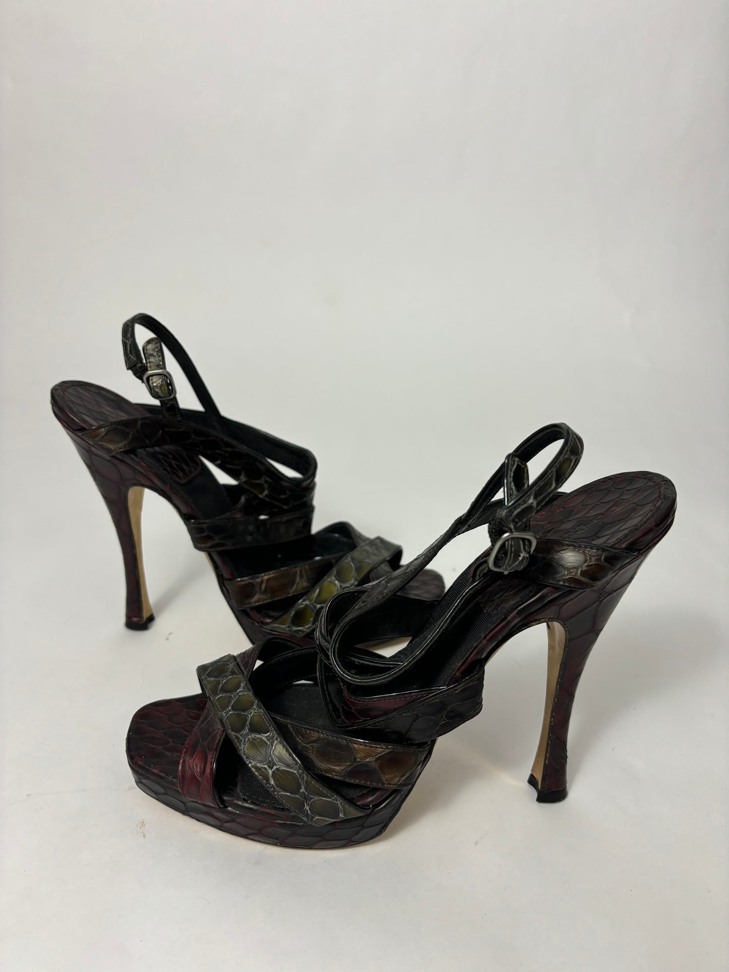 Donna Karan Snakeskin Heels 39