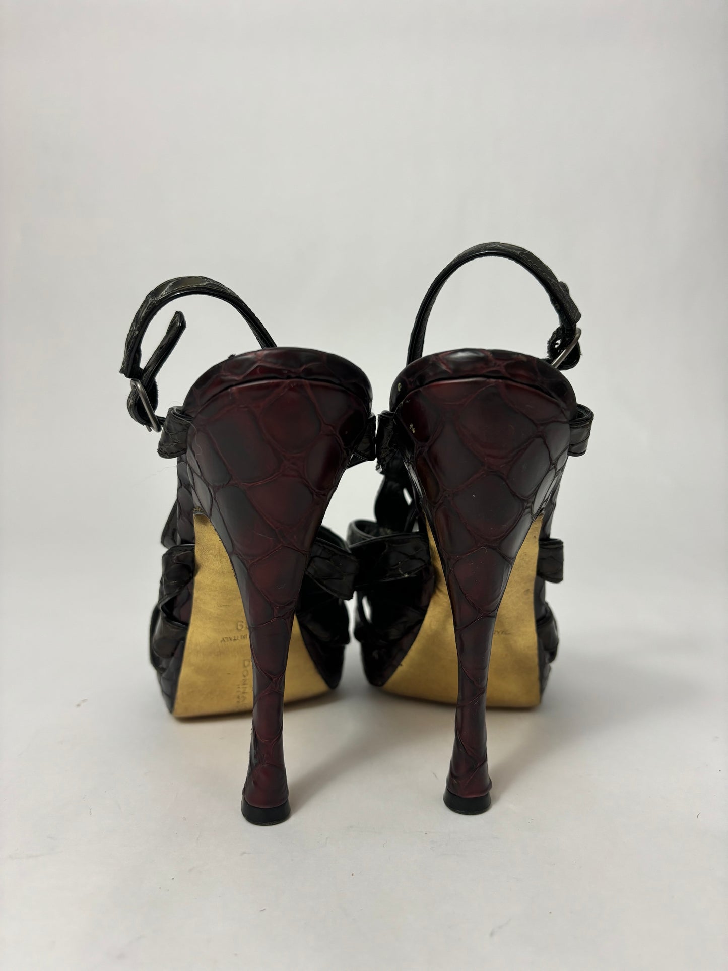 Donna Karan Snakeskin Heels 39