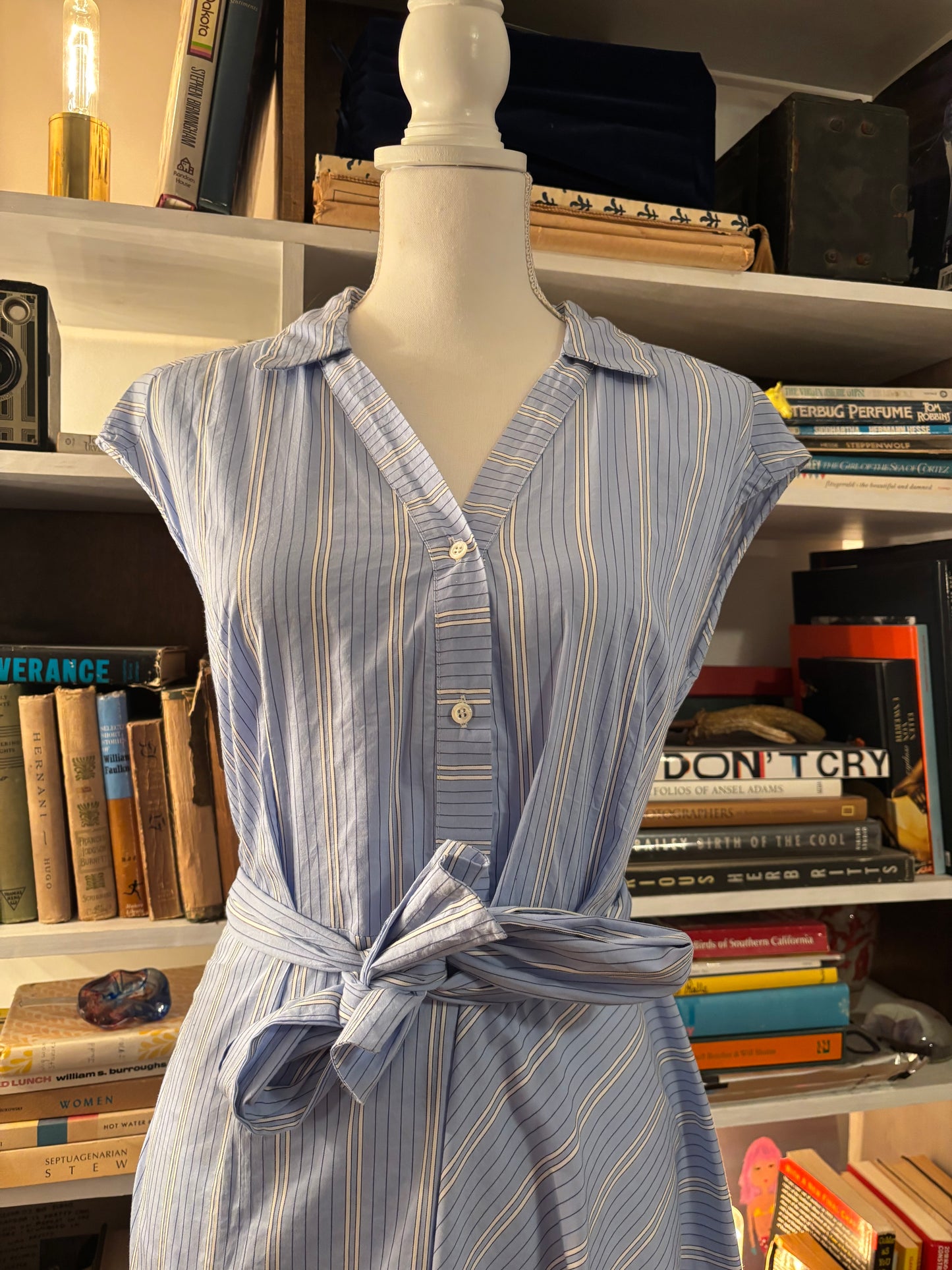 Aglini Striped Tie Dress