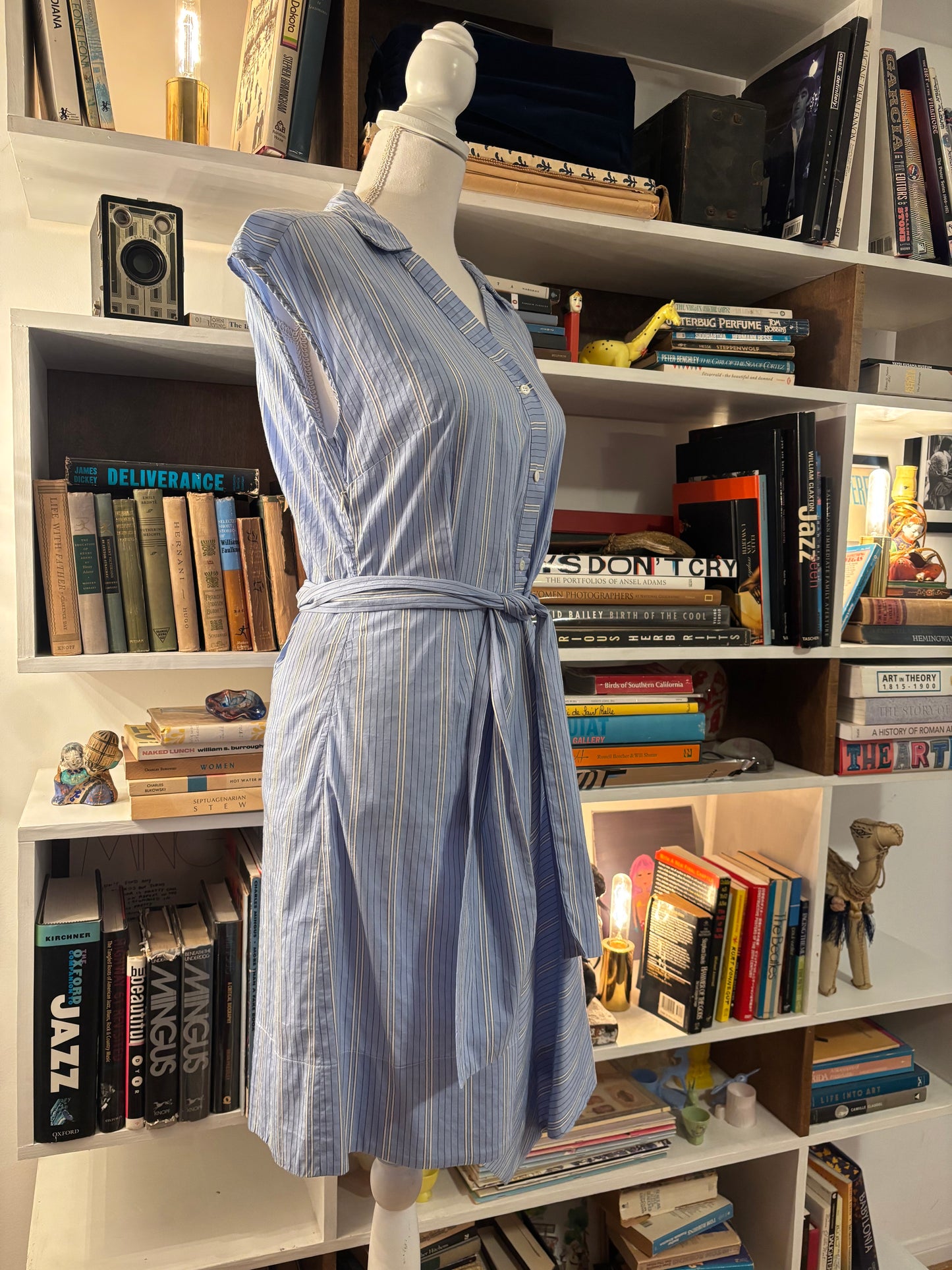 Aglini Striped Tie Dress