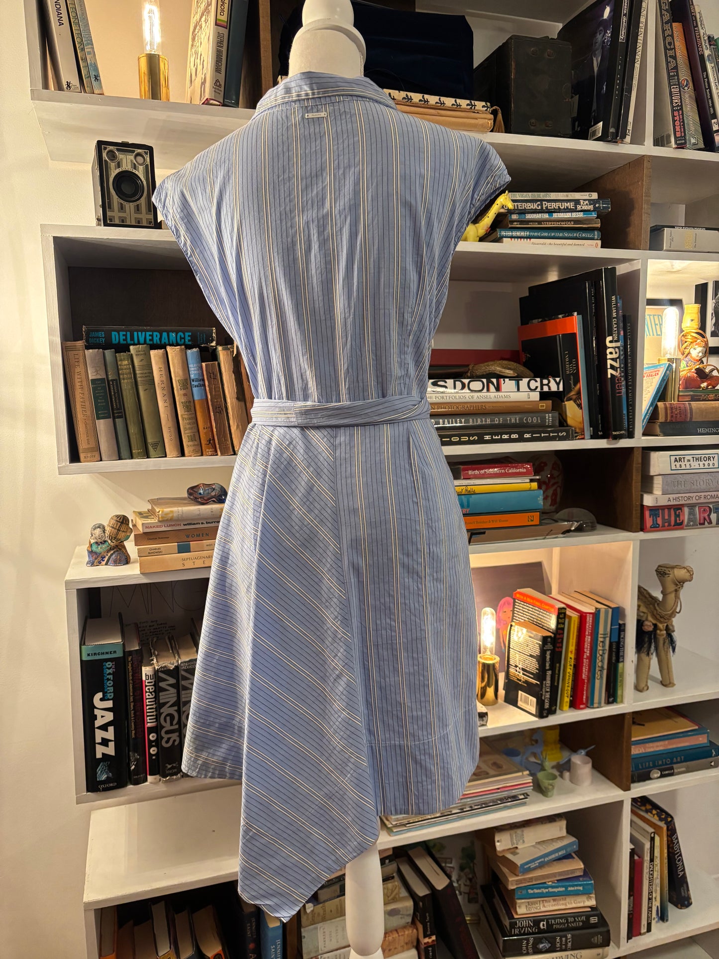 Aglini Striped Tie Dress