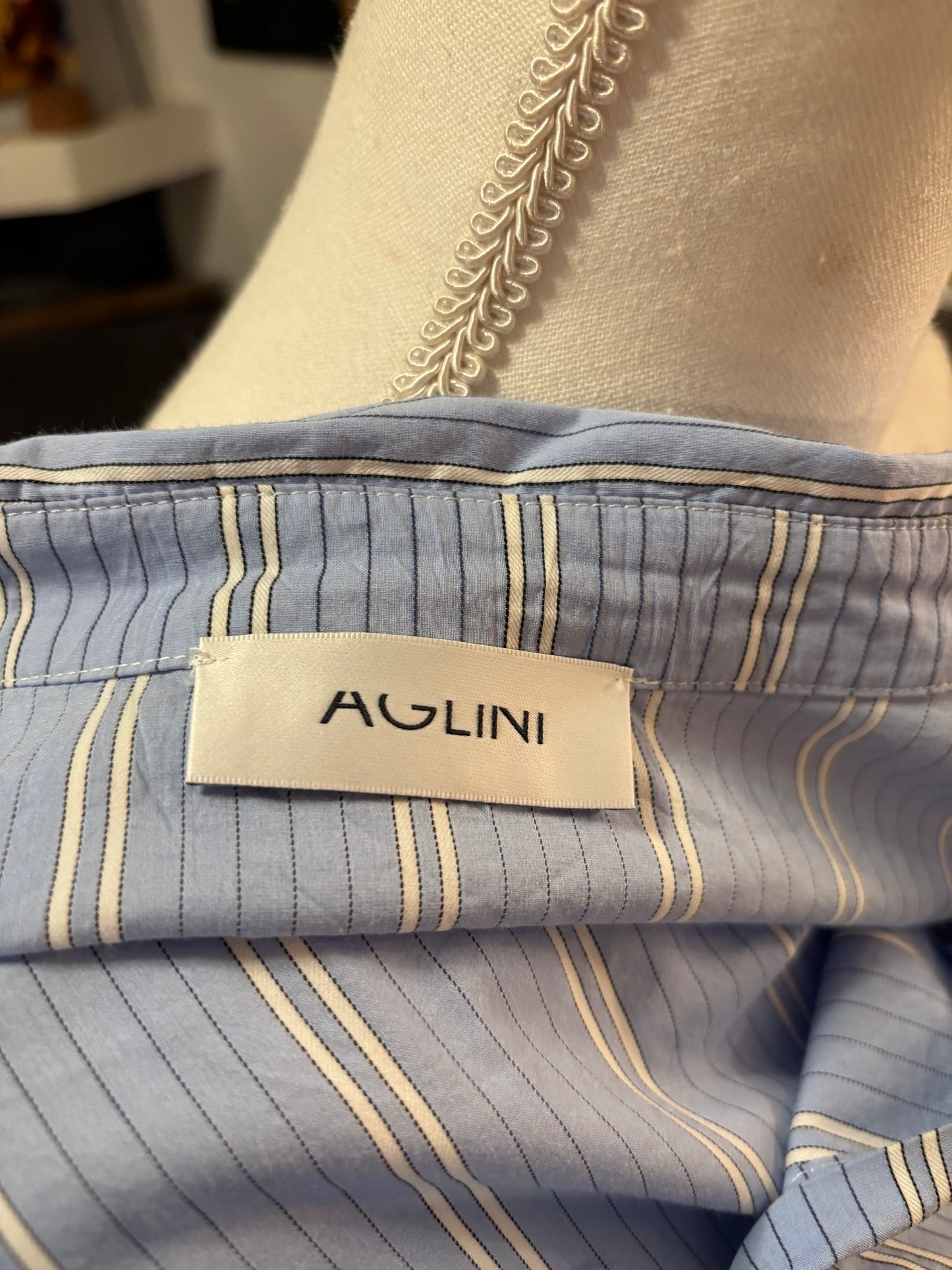 Aglini Striped Tie Dress