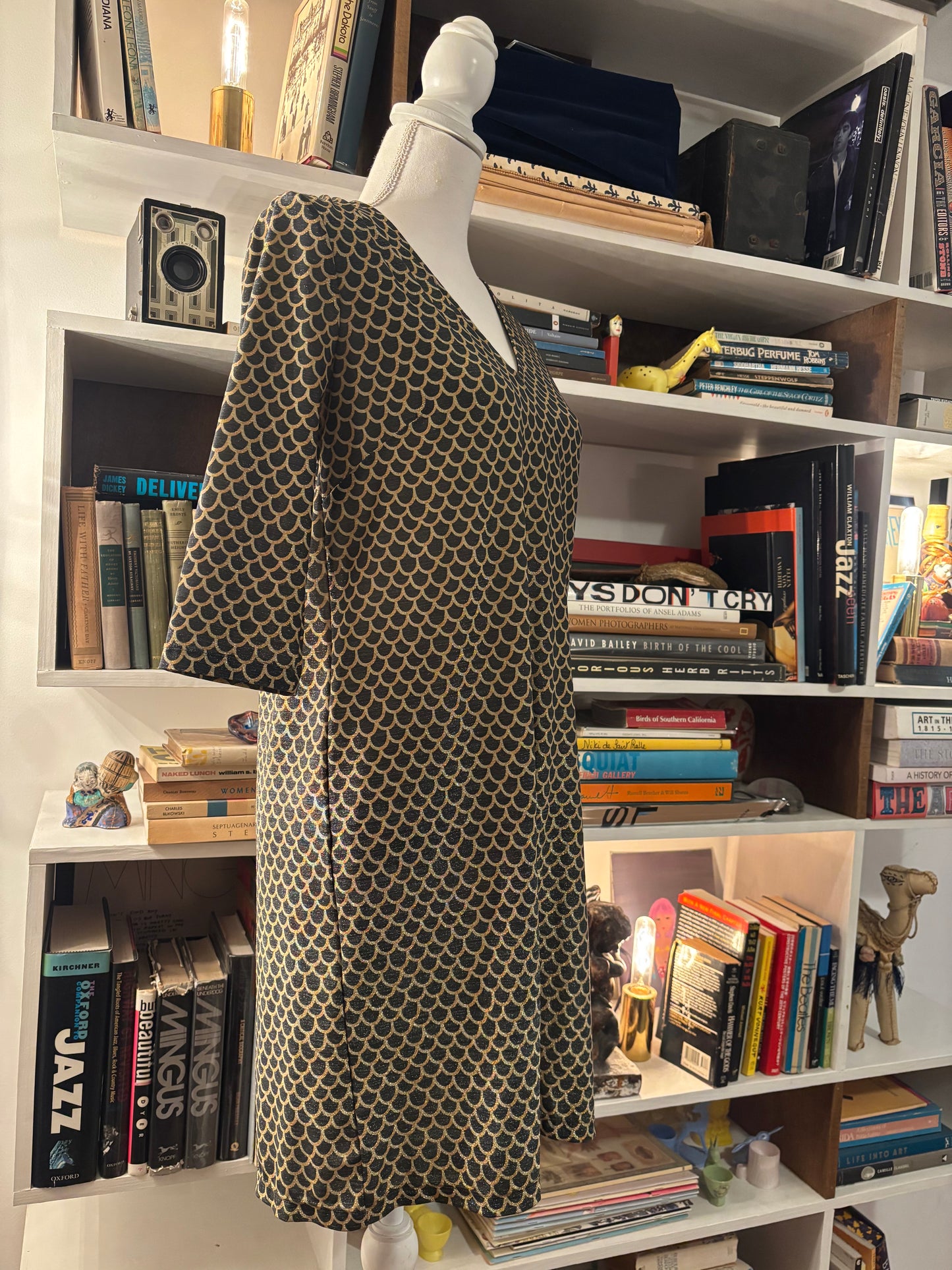 Siyu Gold Patterned Dress