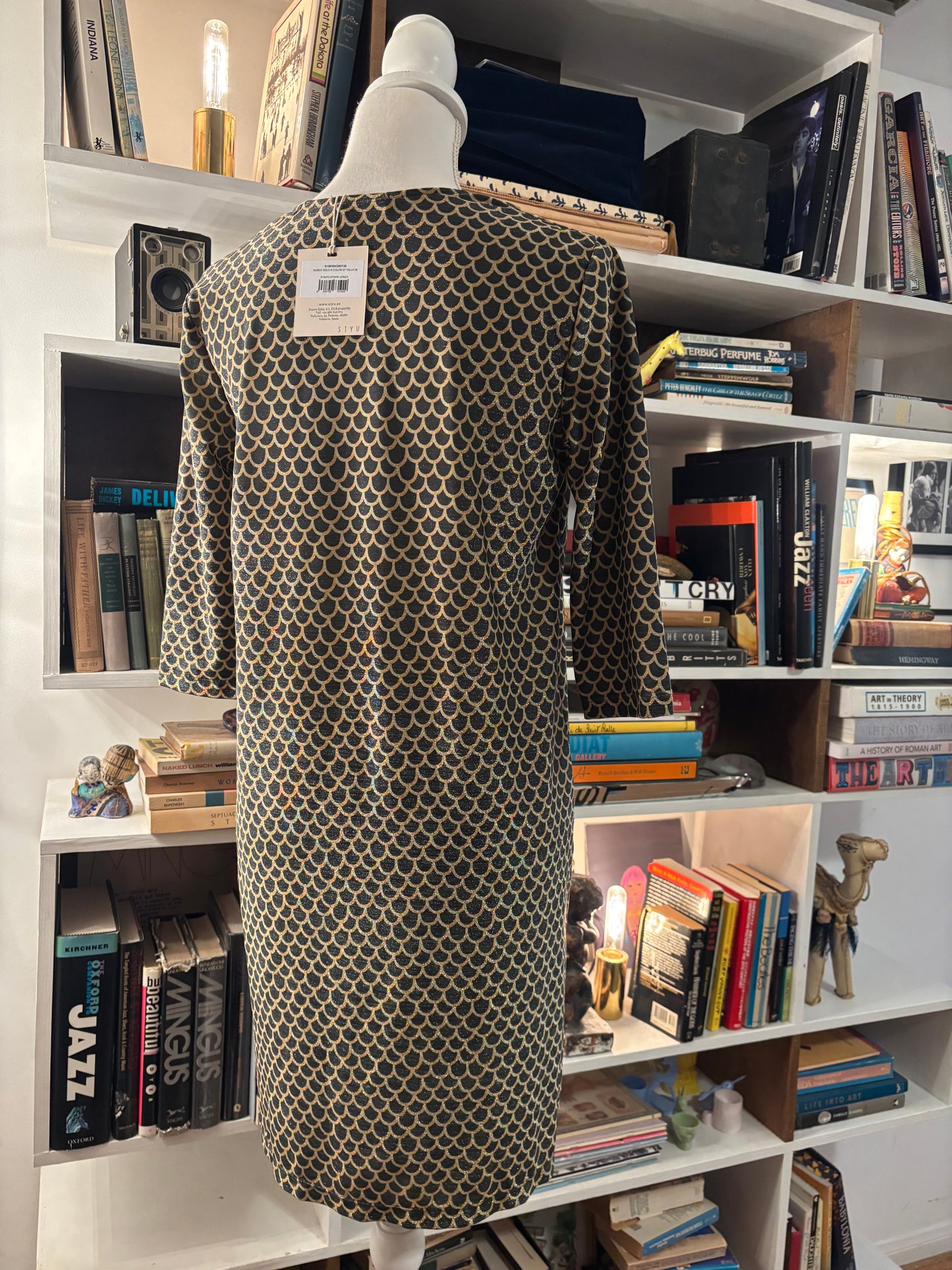 Siyu Gold Patterned Dress
