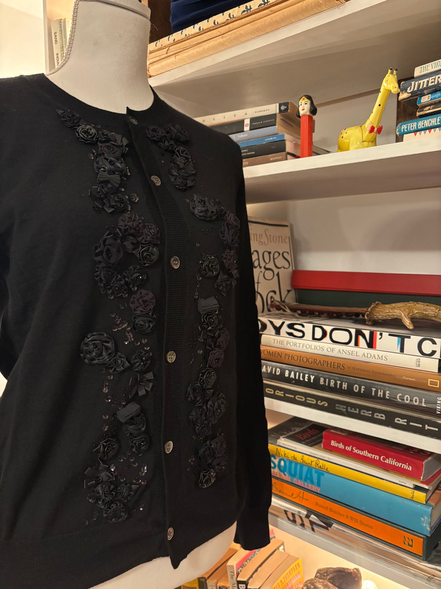 Comme Des Garcons Floral Applique Sweater