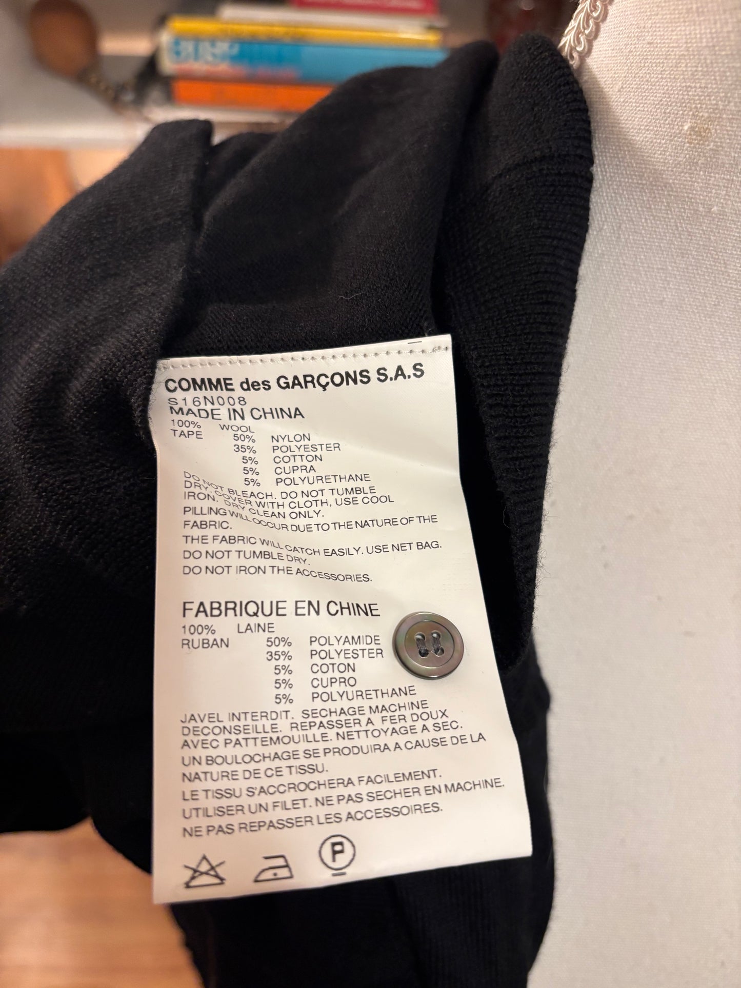 Comme Des Garcons Floral Applique Sweater