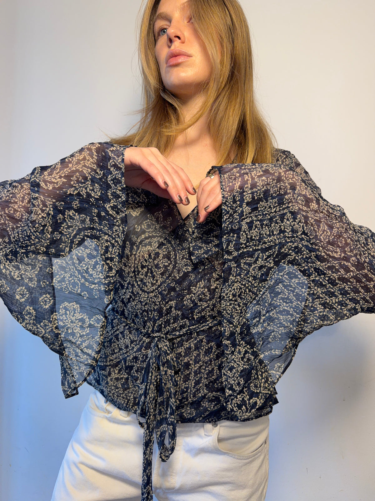 Ralph Lauren Silk Wrap Top