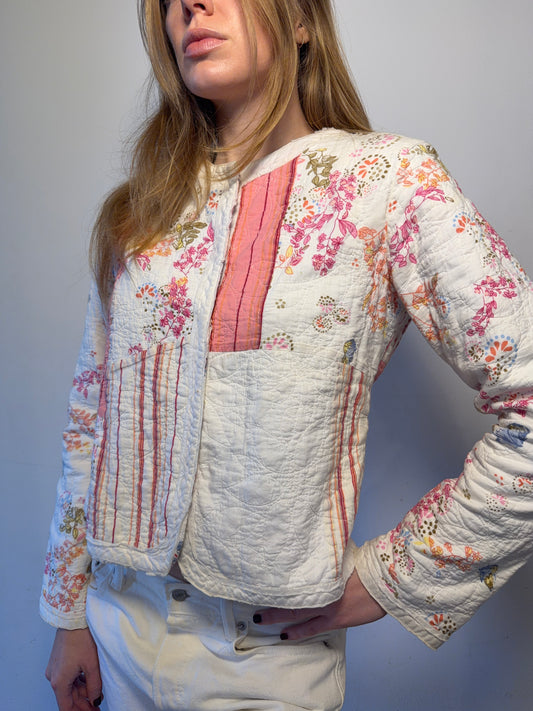 J.Jill Quilted Patchwork Floral Jacket