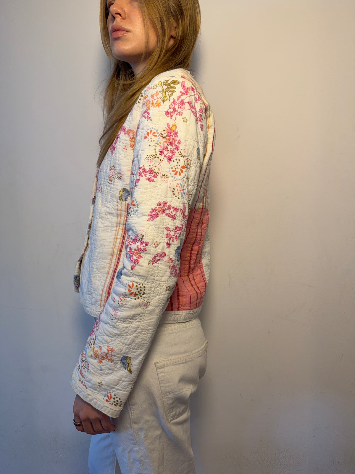 J.Jill Quilted Patchwork Floral Jacket