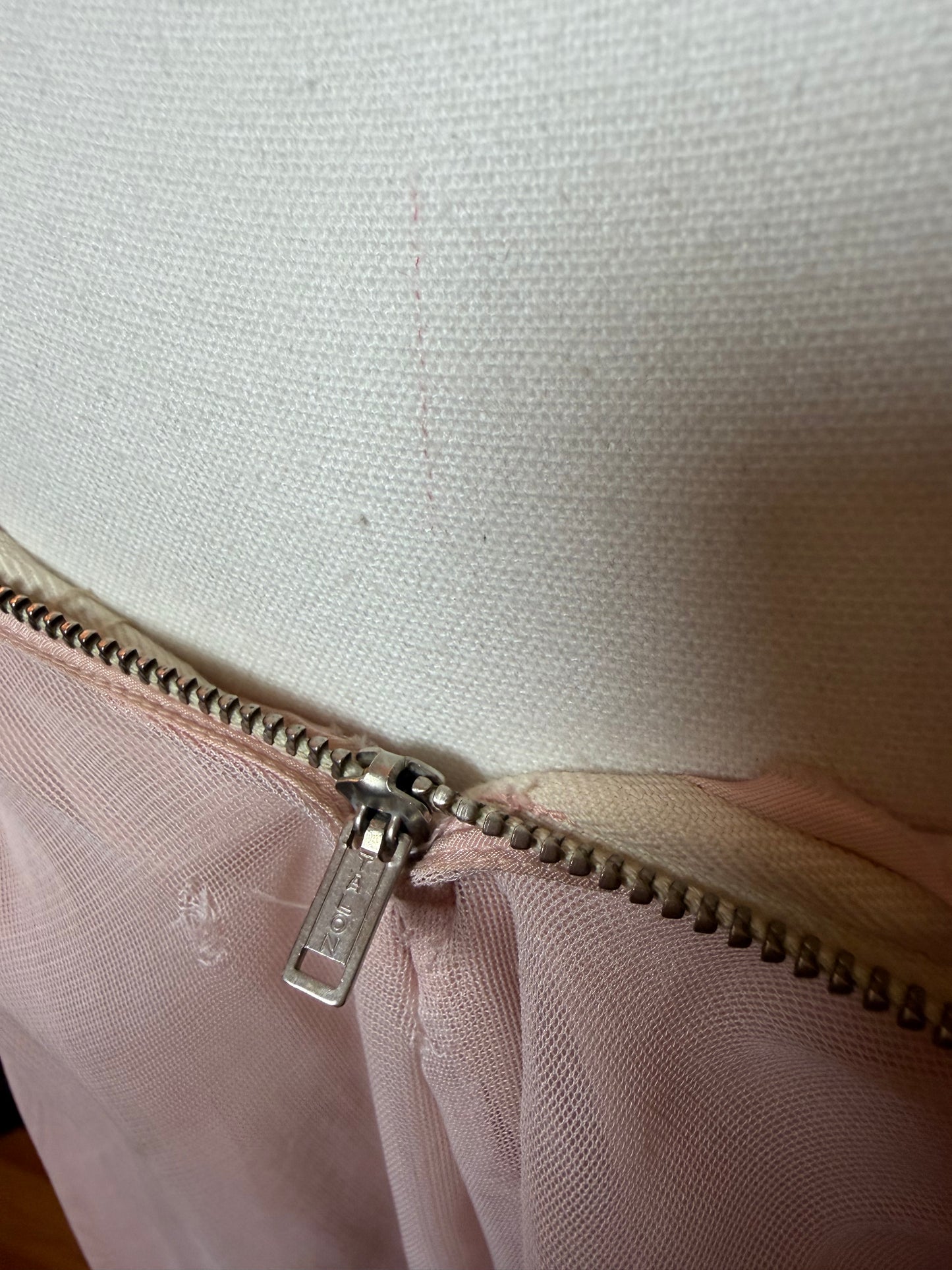 1950s hand painted lily of the valley ball gown