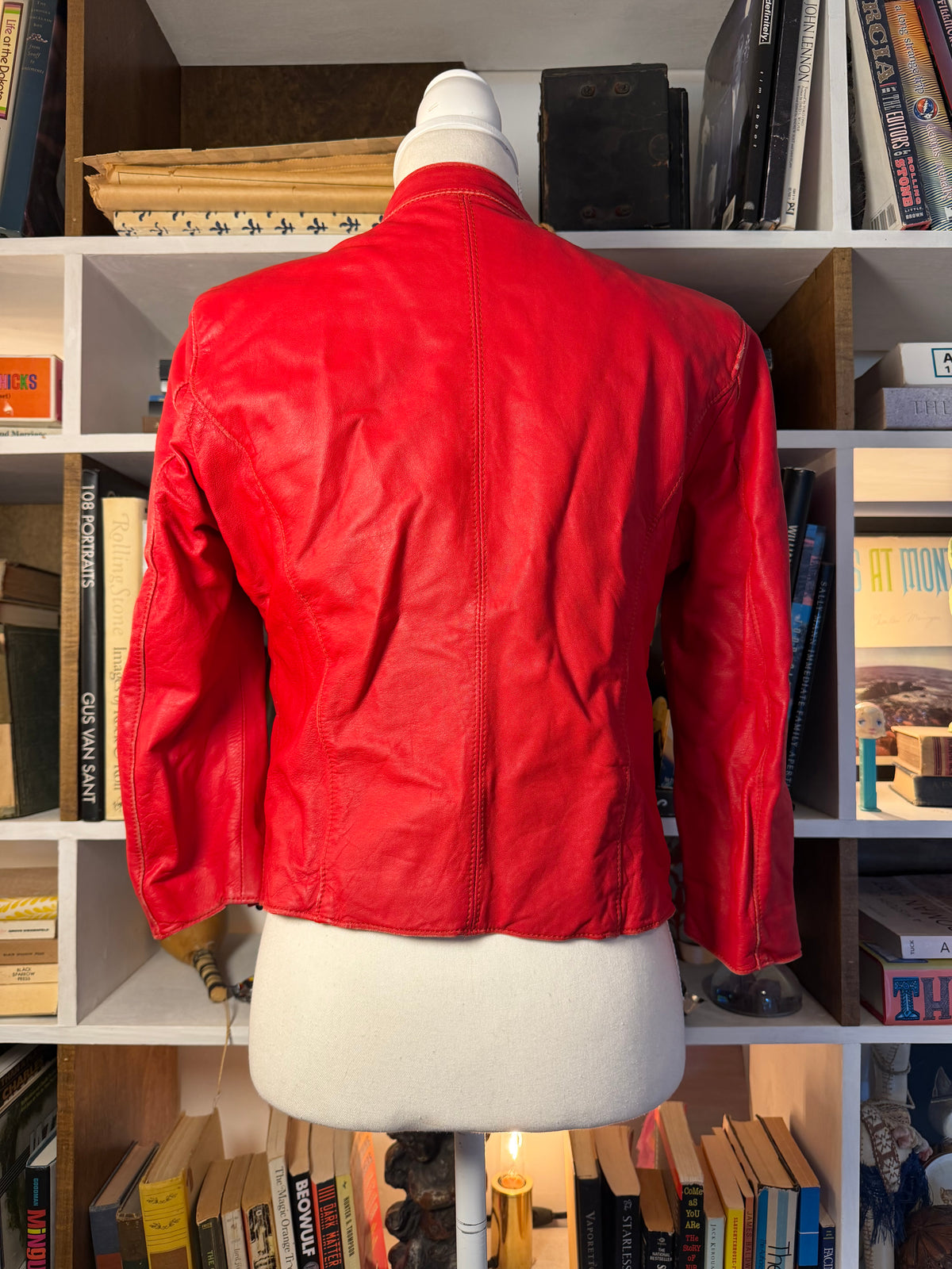 R13 Leather Moto Jacket L