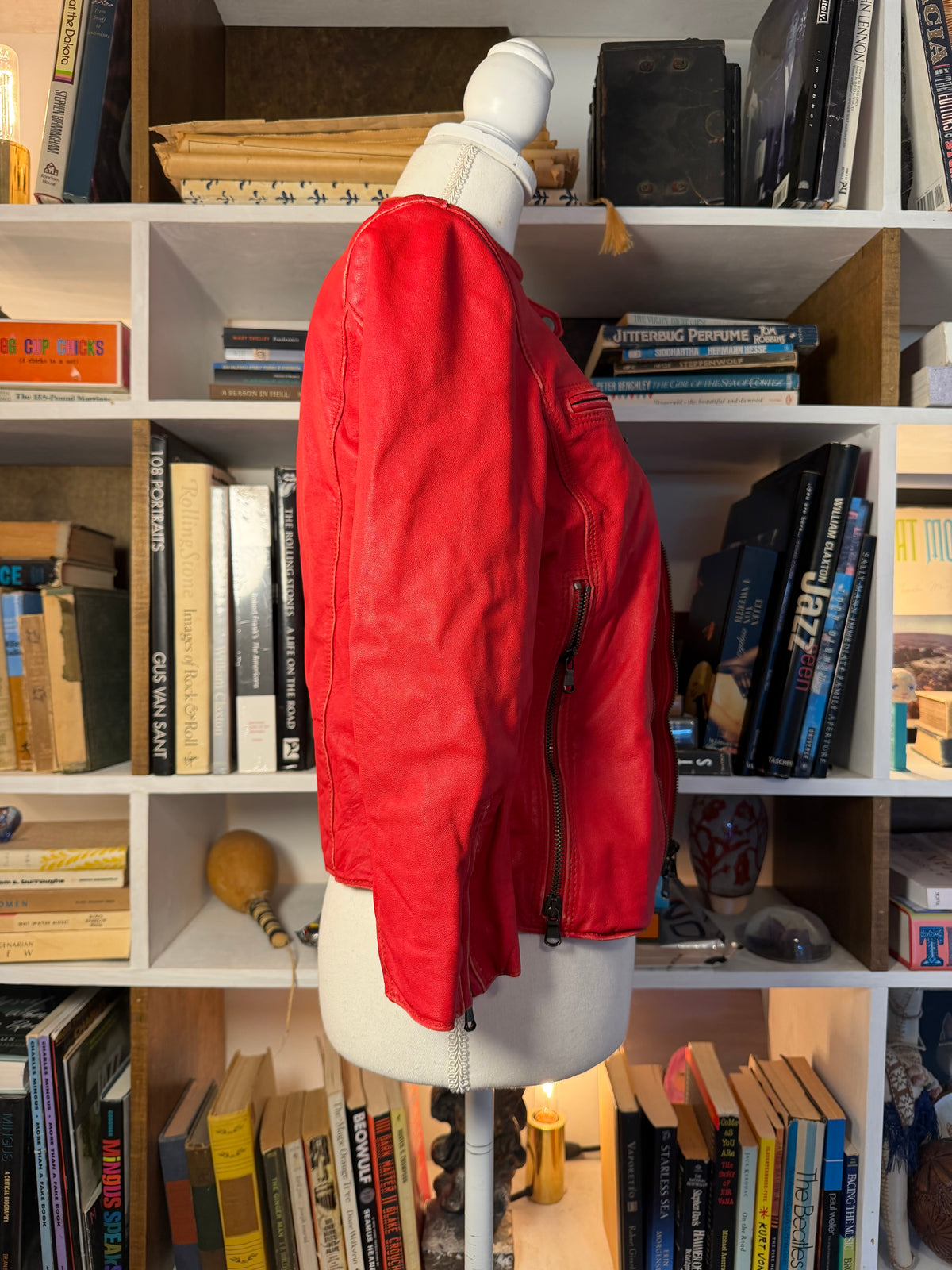 R13 Leather Moto Jacket L