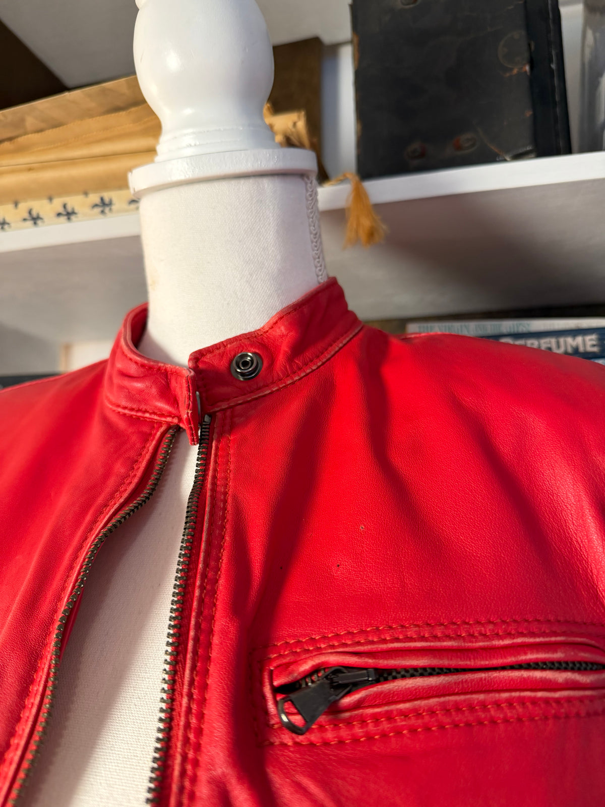 R13 Leather Moto Jacket L