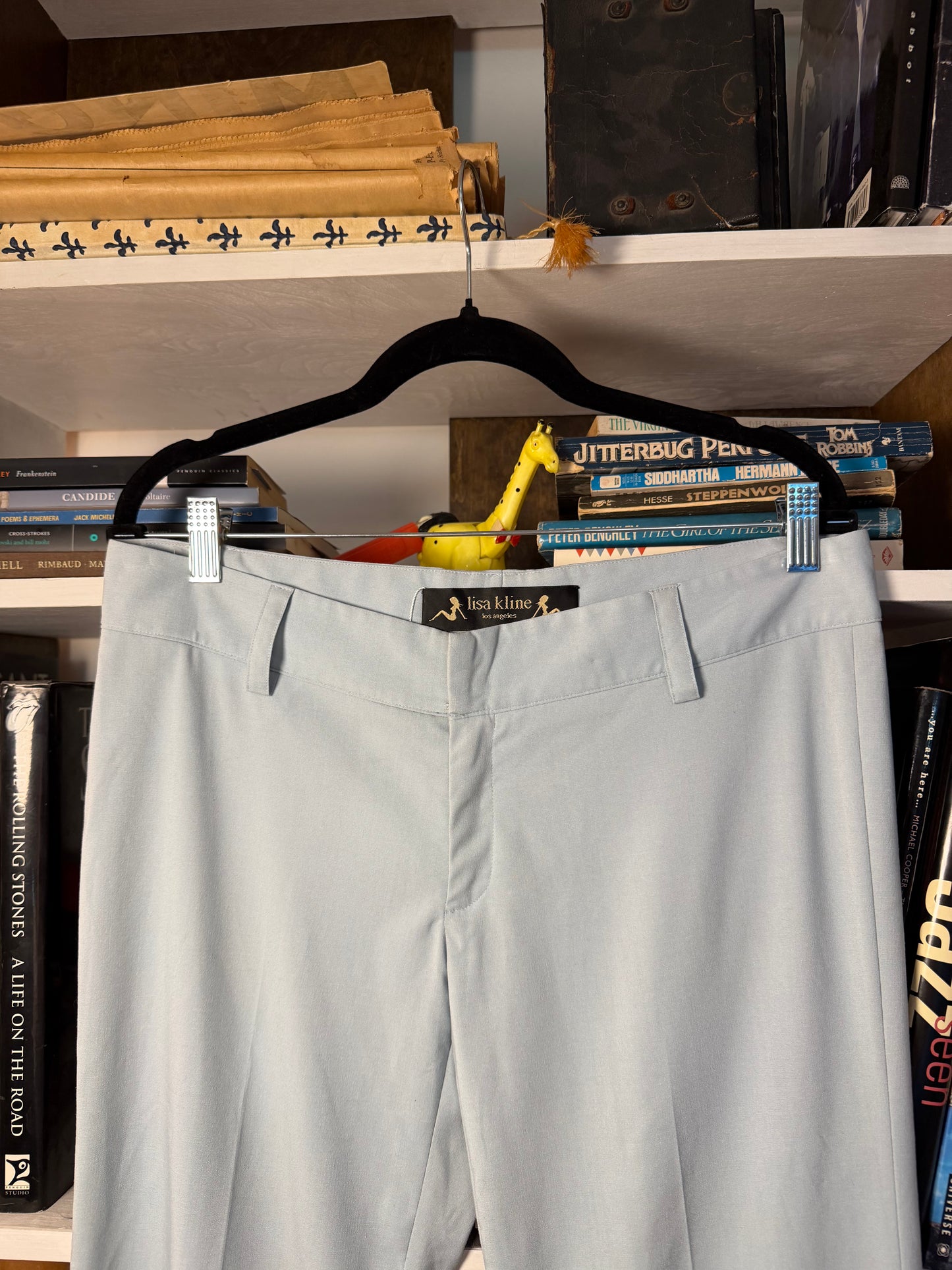 Lisa Kline Los Angeles Pale Blue Flare Trousers